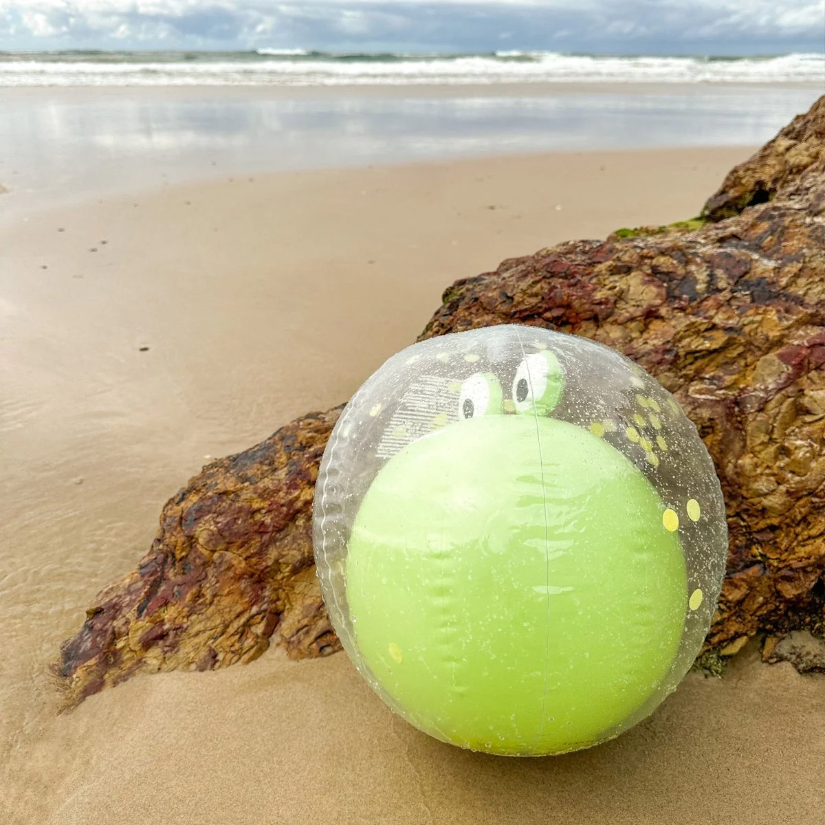 3D Inflatable Beach Ball - Cookie the Croc Green - Image 3