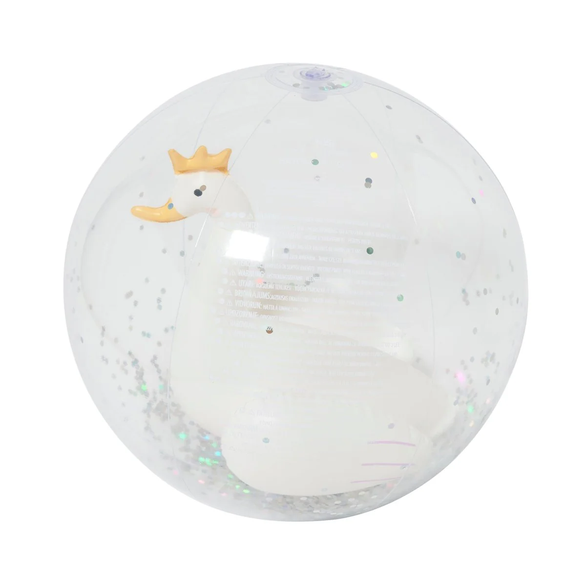 3D Inflatable Beach Ball - Princess Swan Glitter - Image 4