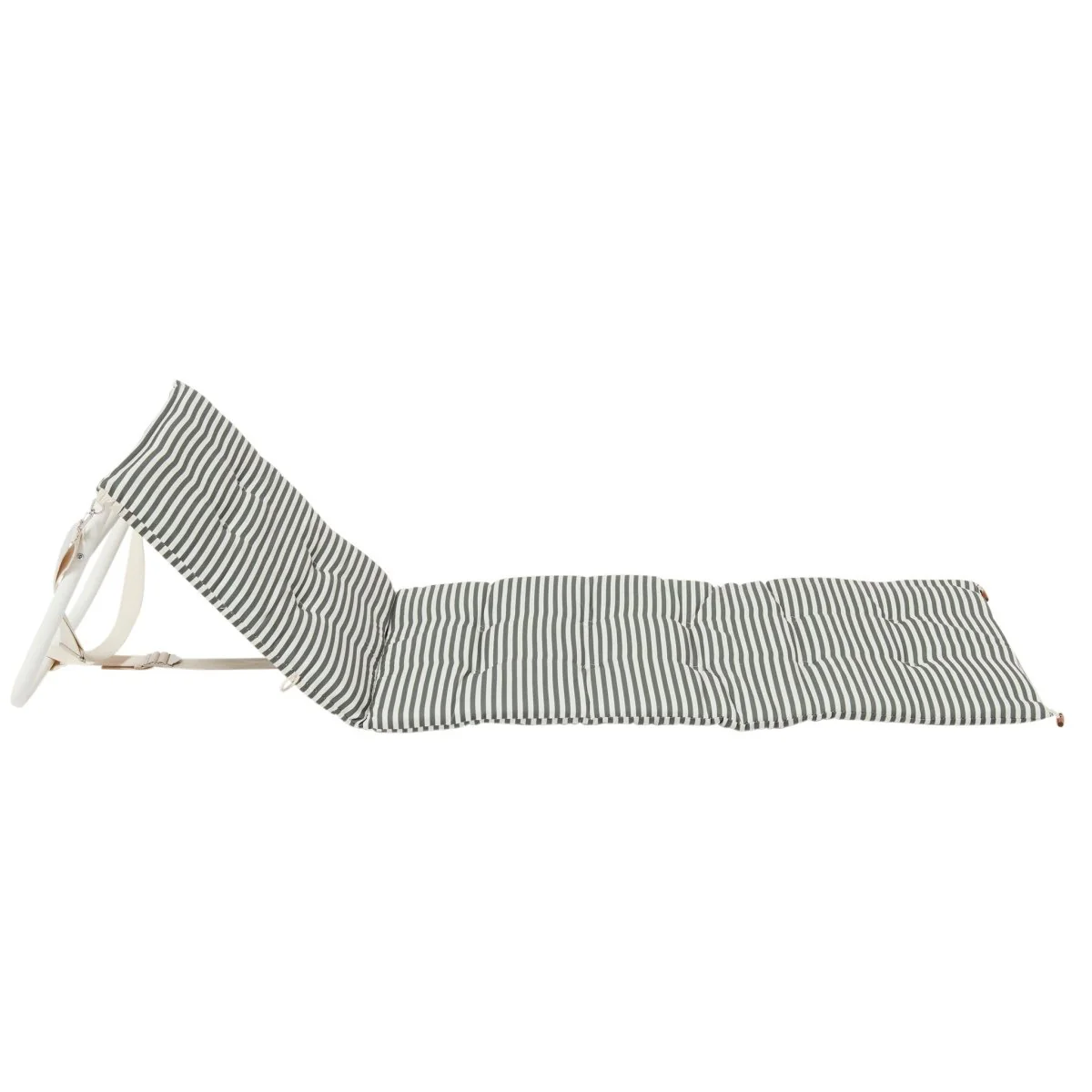 Reclining Beach Chair - The Vacay Olive Stripe - Image 4