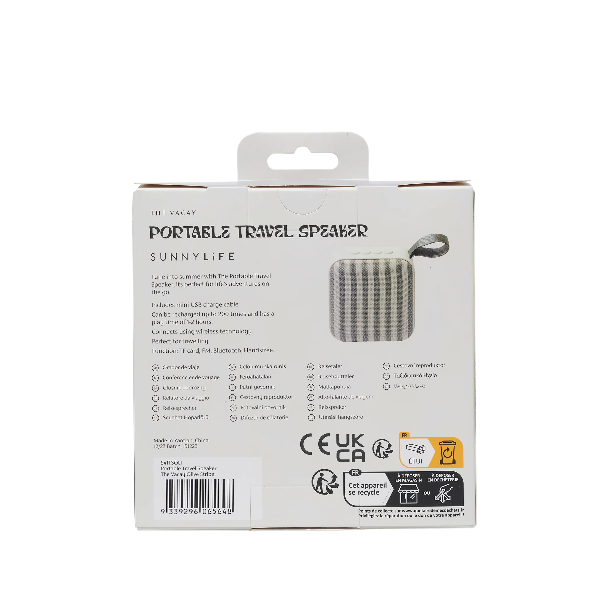 Beach Speaker - The Vacay Olive Stripe - Image 5