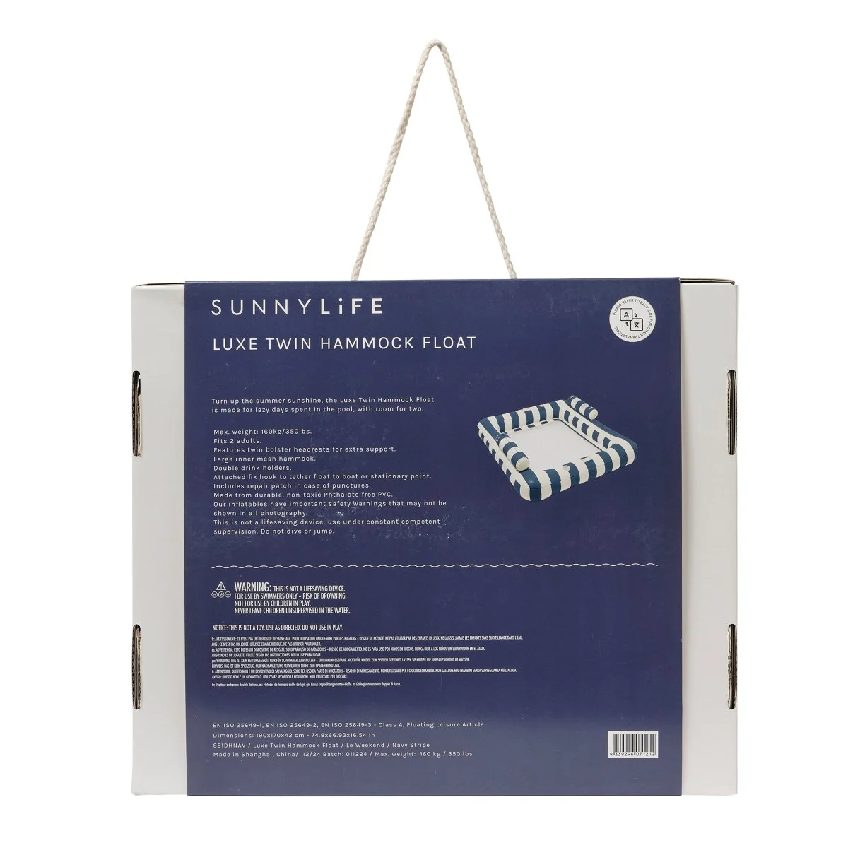 Deluxe Twin Hammock - Le Weekend Navy Stripe - Image 10