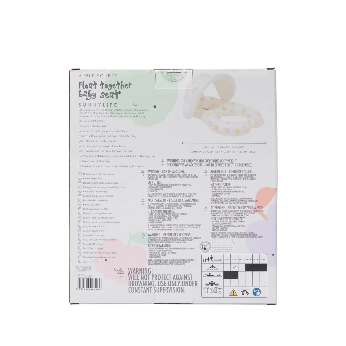 Float Together Baby Seat - Apple Sorbet - Image 11