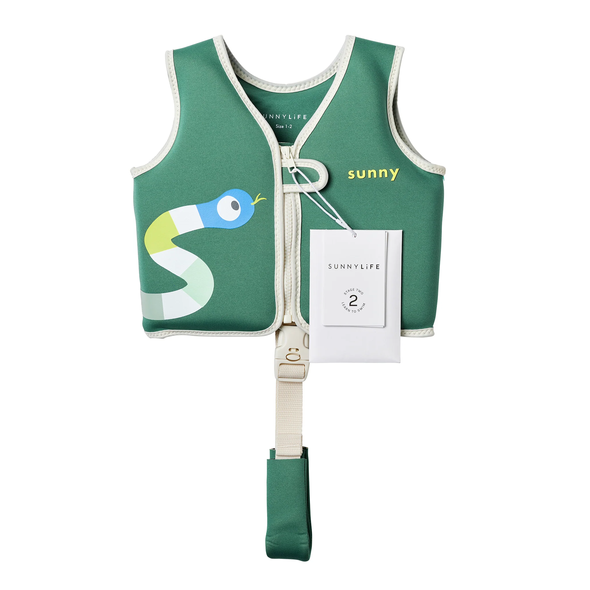 Kids Swim Vest 1-2 - Into the Jungle Green - Image 10