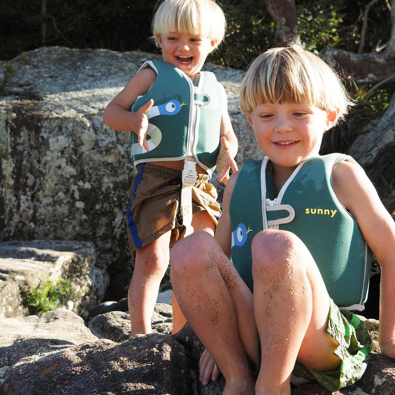 Kids Swim Vest 1-2 - Into the Jungle Green - Image 2