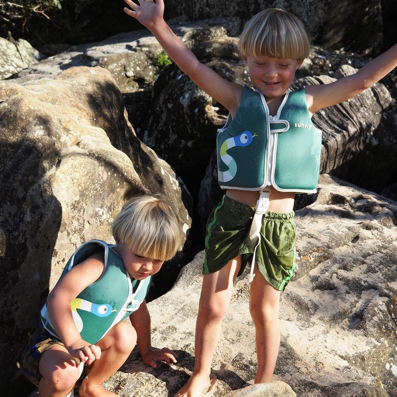 Kids Swim Vest 1-2 - Into the Jungle Green - Image 3