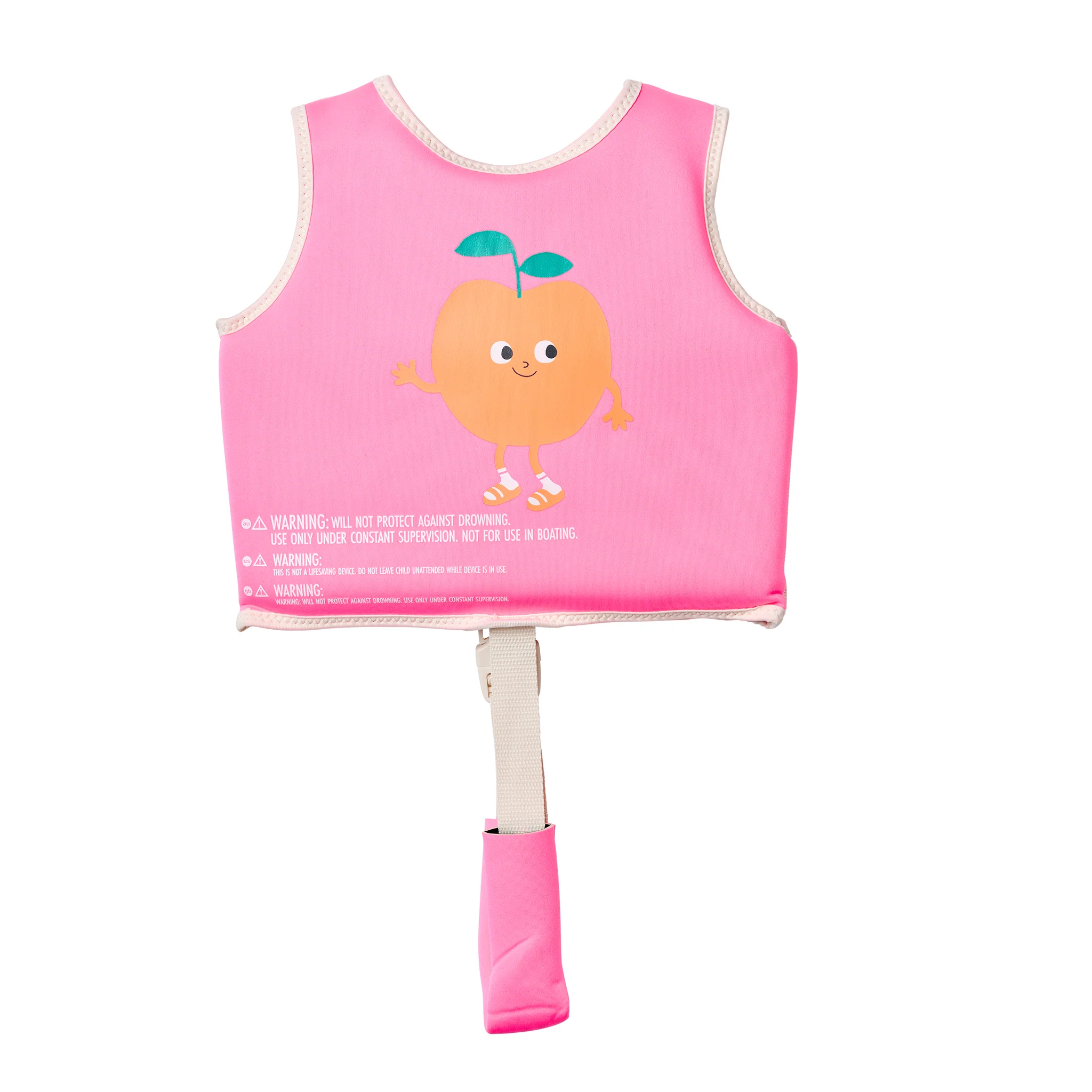 Kids Swim Vest 1-2 - Poppy the Peach Neon Pink - Image 7