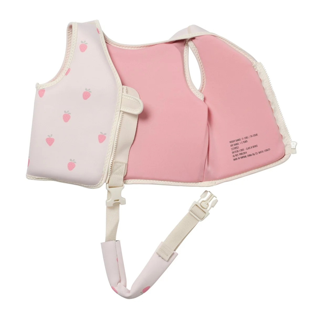 Kids Swim Vest 1-2 - Strawberry Sunshine Pink - Image 4