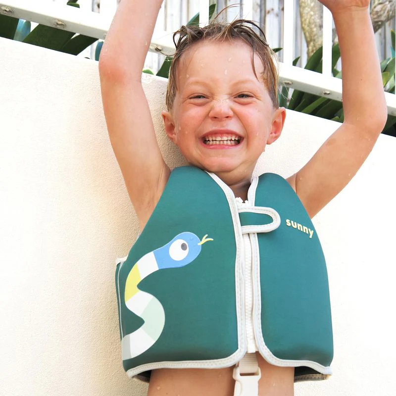Kids Swim Vest 2-3 - Into the Jungle Green - Image 2