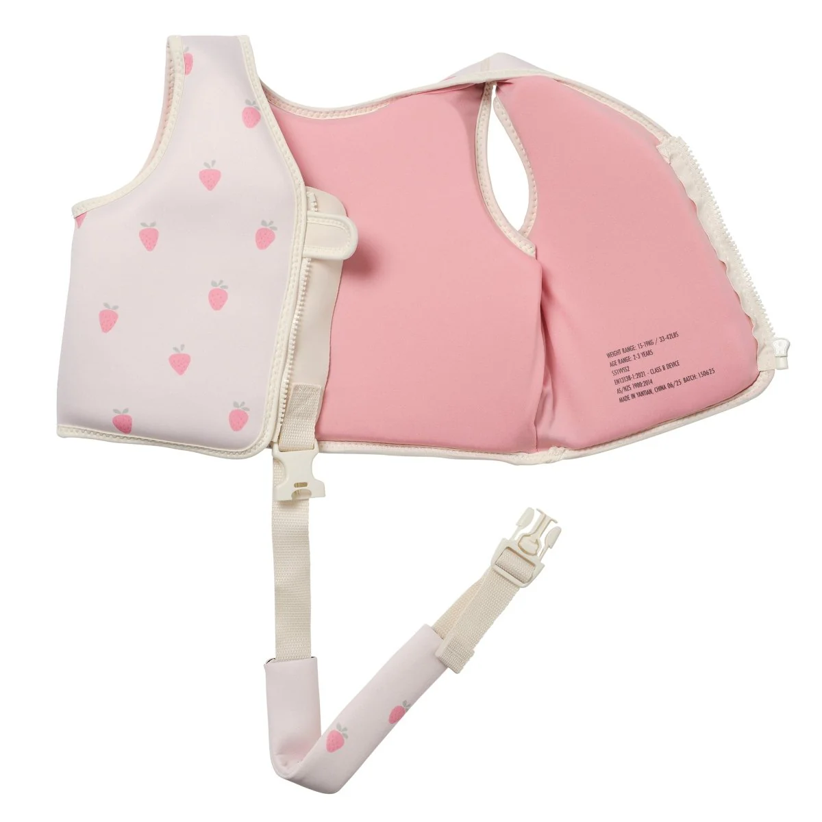 Kids Swim Vest 2-3 - Strawberry Sunshine Pink - Image 4