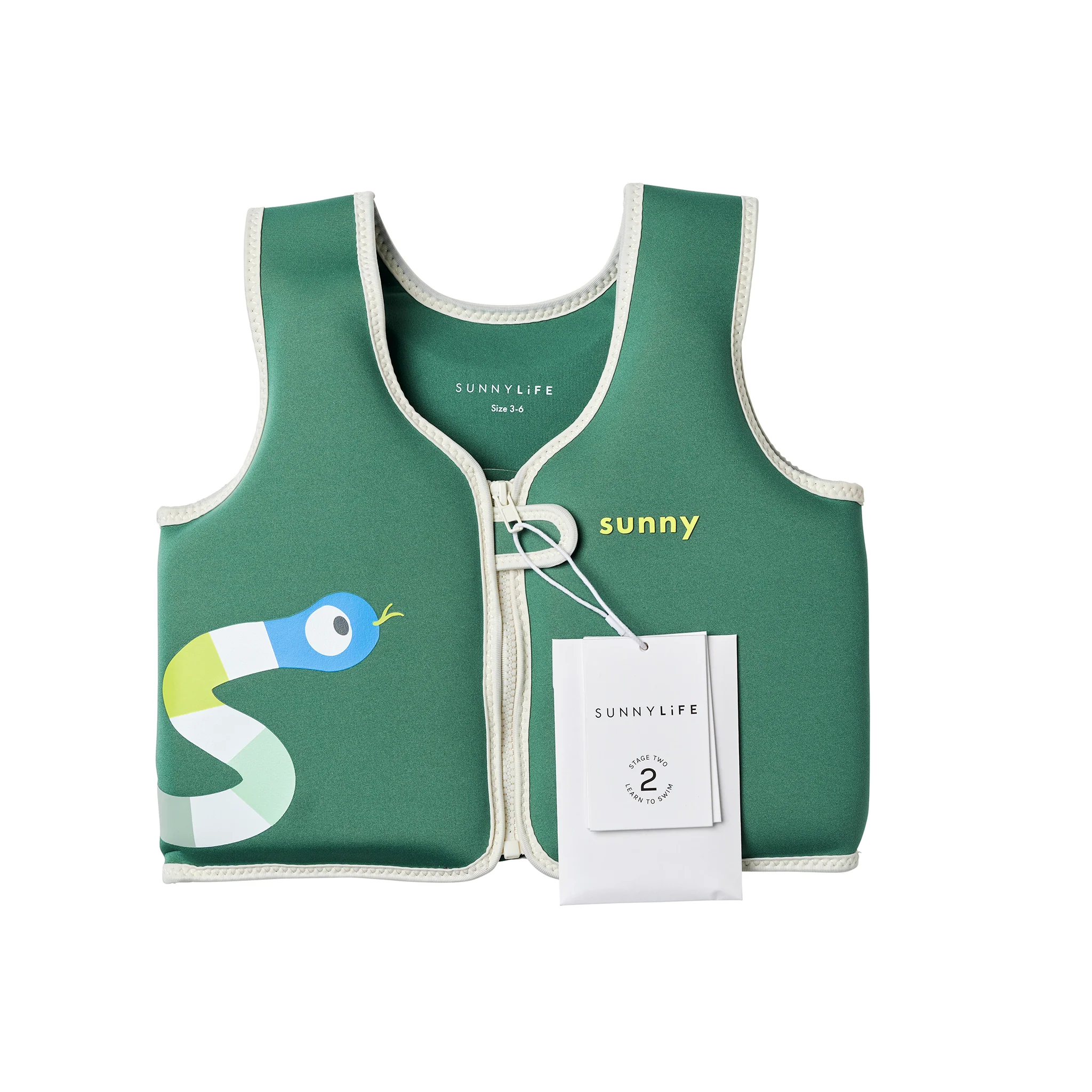 Kids Swim Vest 3-6 - Into the Jungle Green - Image 10