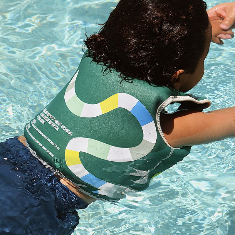 Kids Swim Vest 3-6 - Into the Jungle Green - Image 3