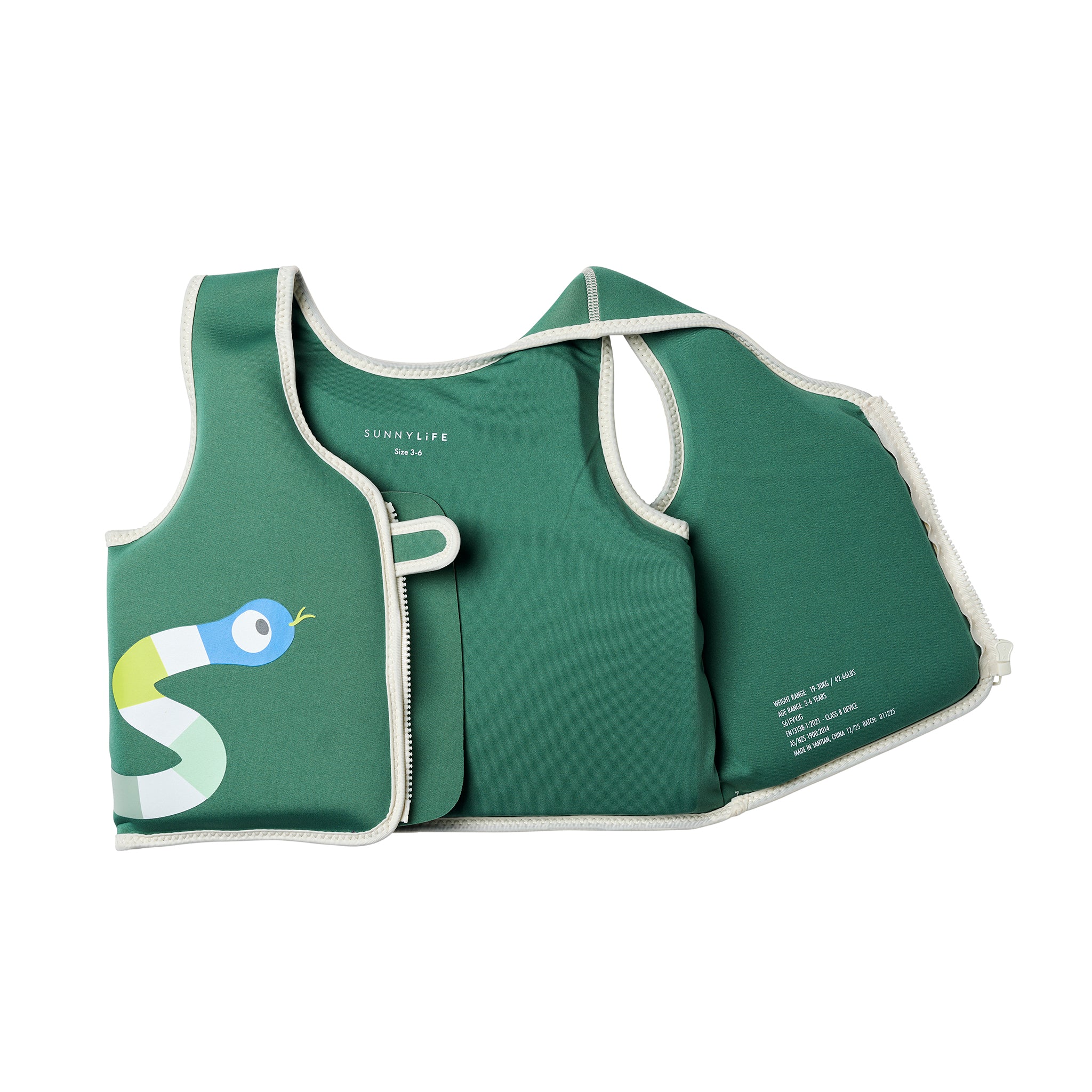 Kids Swim Vest 3-6 - Into the Jungle Green - Image 7