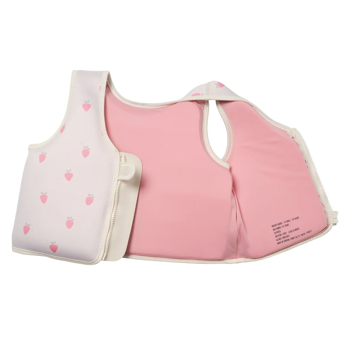 Kids Swim Vest 3-6 - Strawberry Sunshine Pink - Image 6