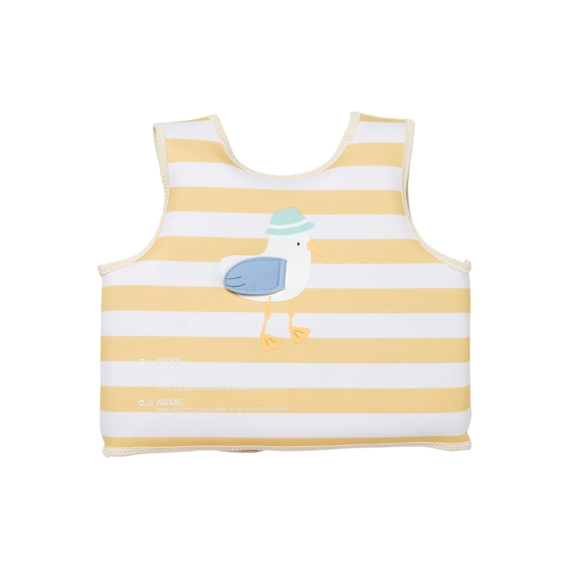 Kids Swim Vest 3-6 - Sammy the Seagull Yellow Stripe - Image 5