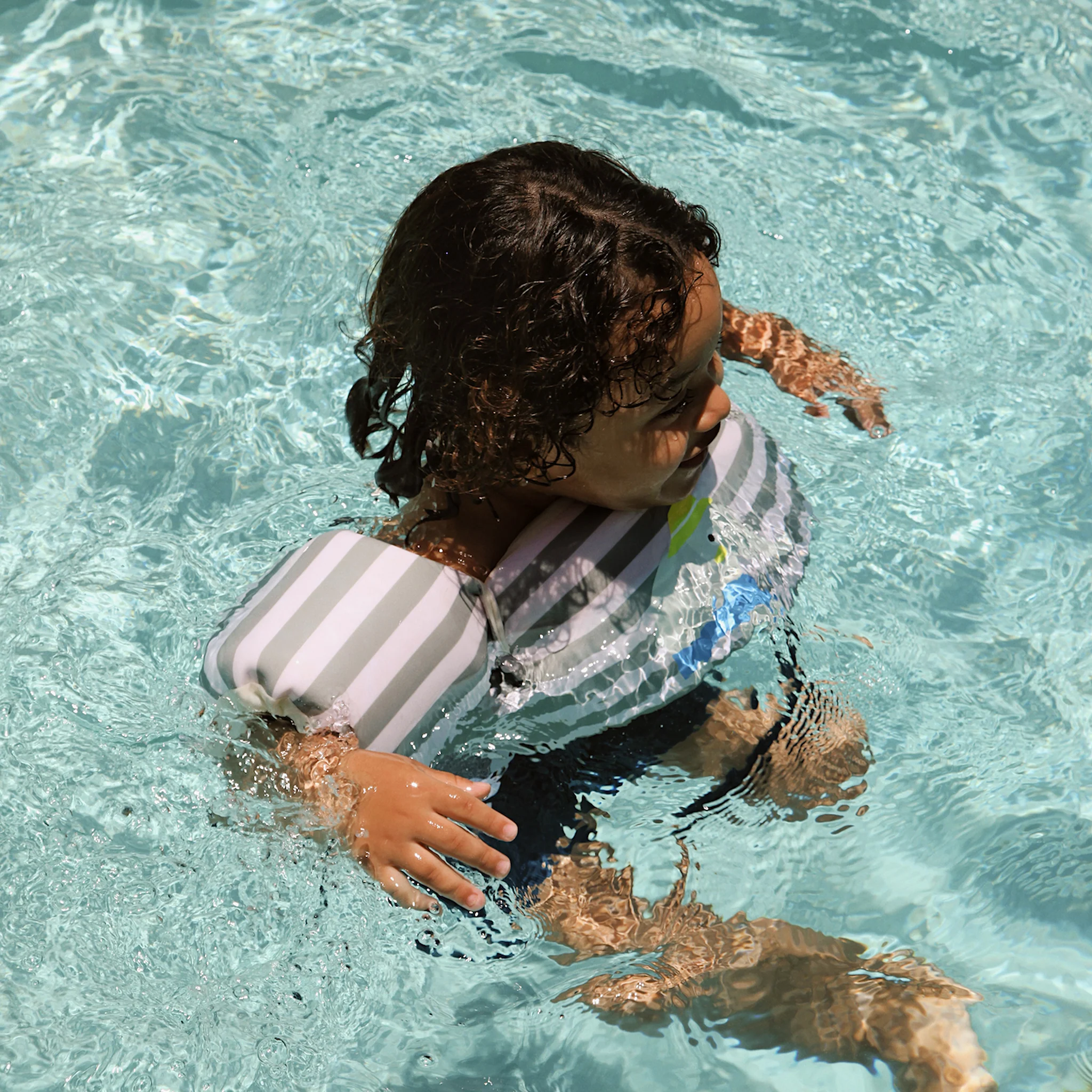 Floatie Jacket 3-6 - Eli the Elephant Green Stripe - Image 4