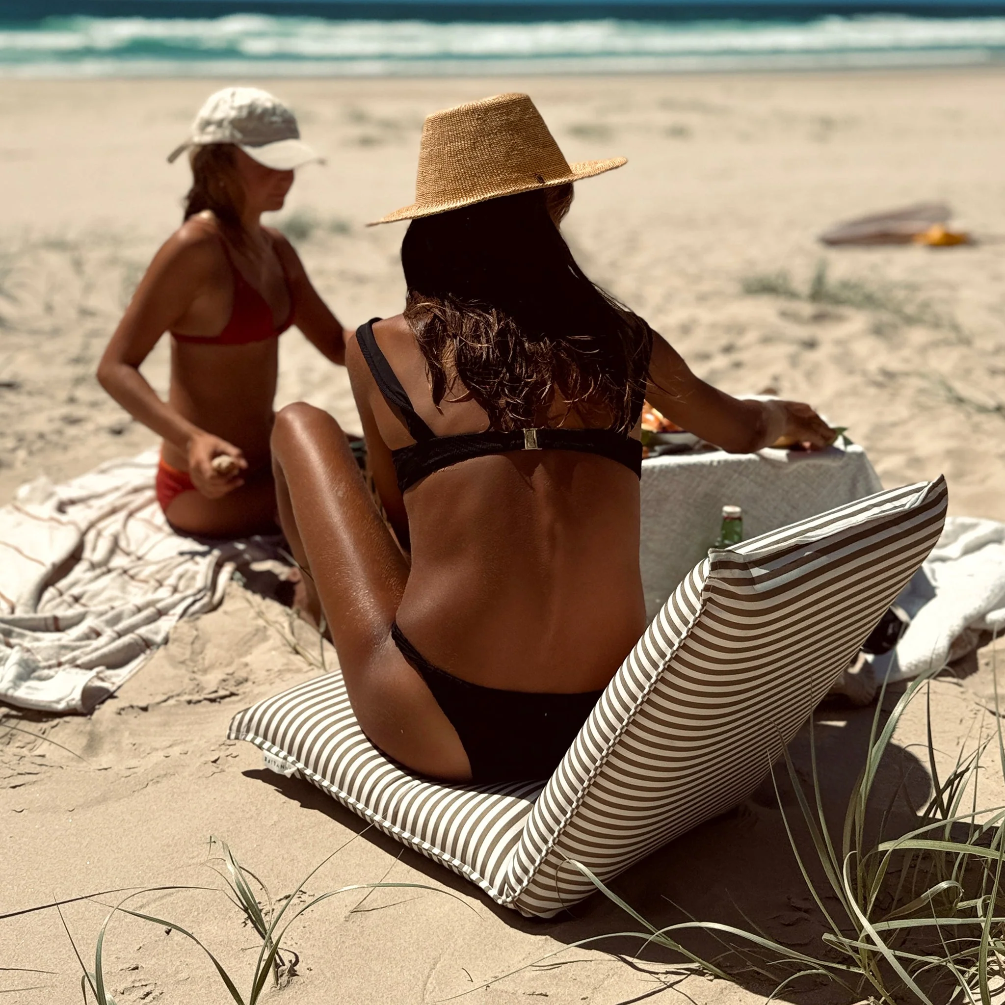 Folding Seat - The Vacay Taupe Stripe - Image 5