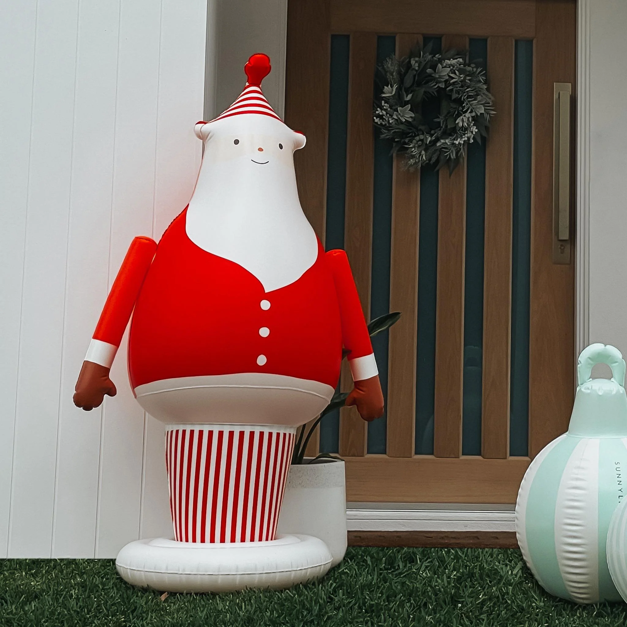 Light Up Inflatable Christmas Standing Santa Character - Image 3