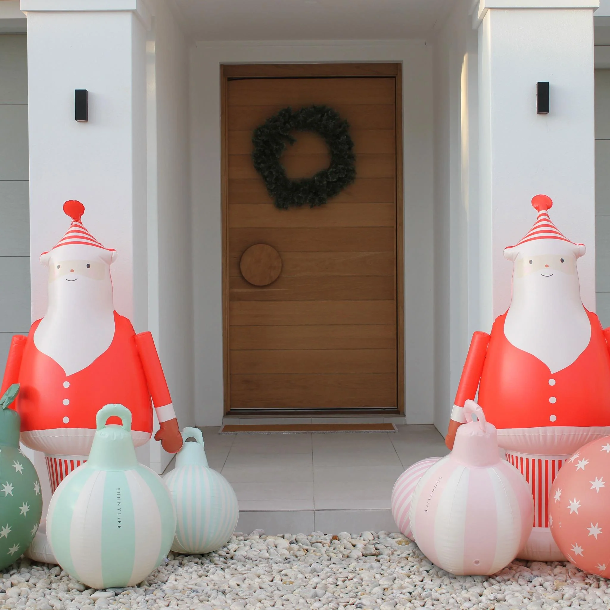 Light Up Inflatable Christmas Standing Santa Character - Image 4