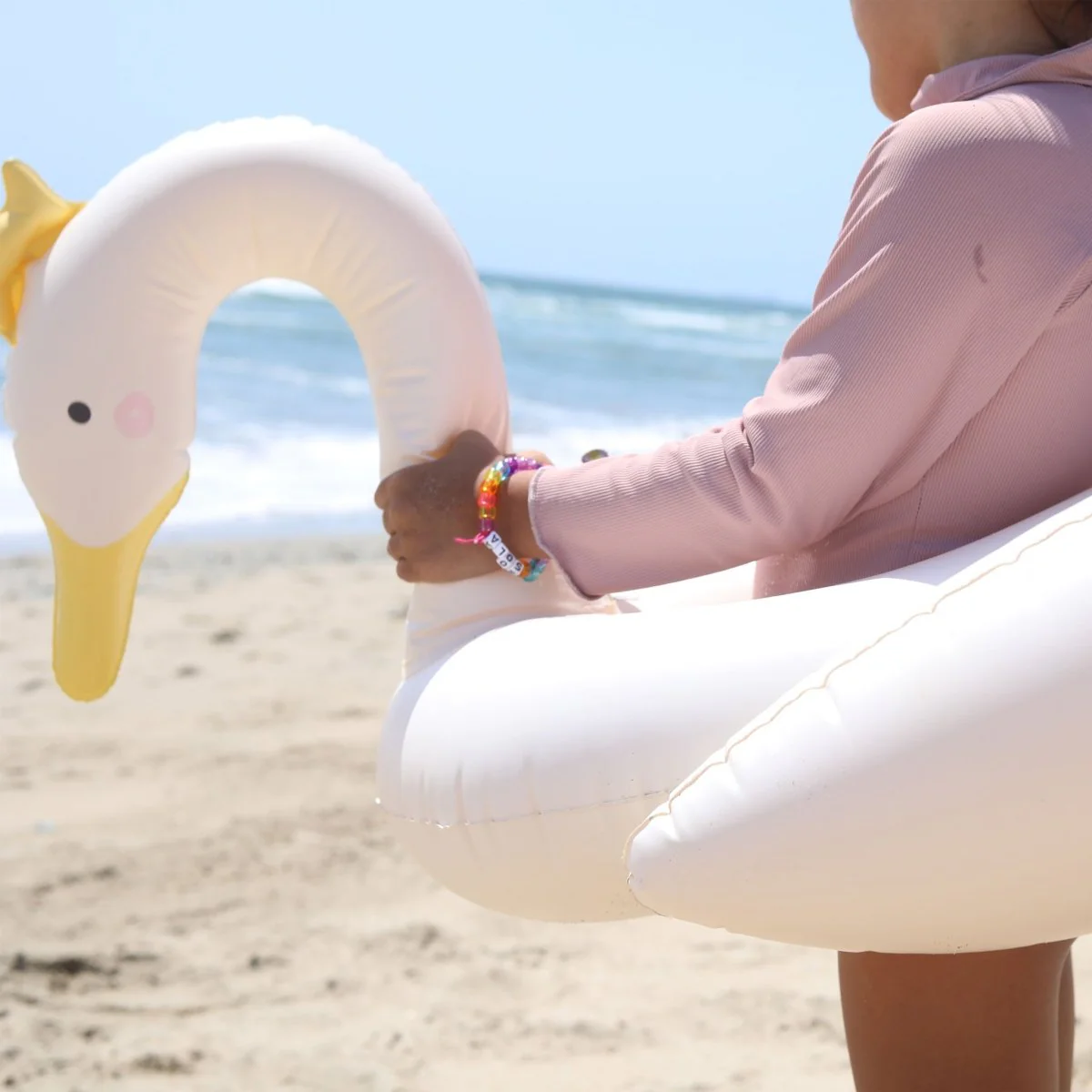 Kids Tube Pool Ring - Princess Swan Cream - Image 5
