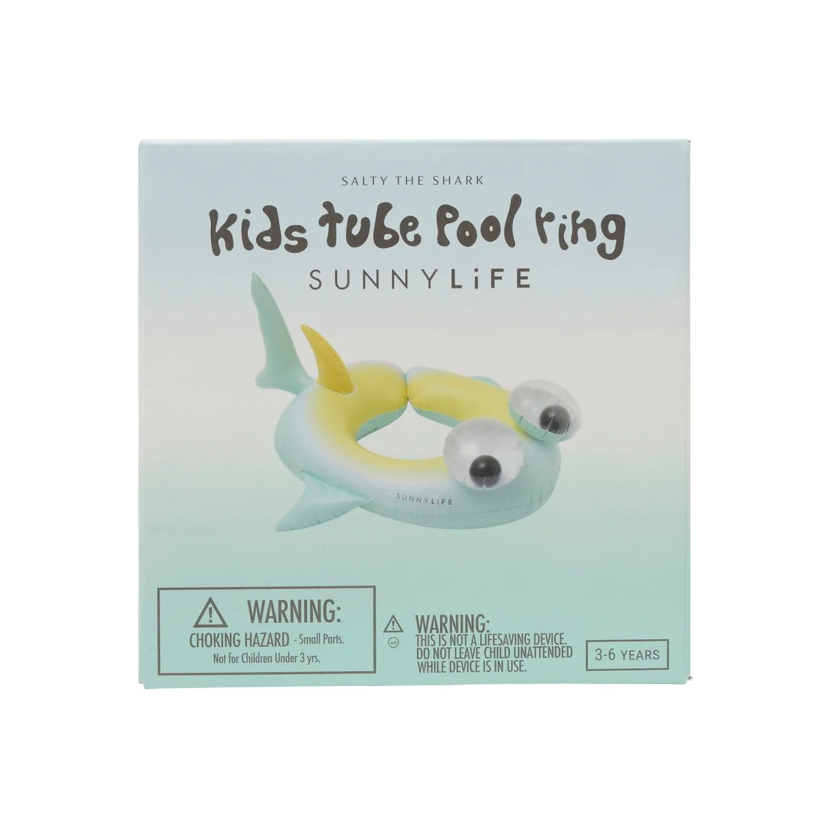 Kids Tube Pool Ring - Salty the Shark Blue - Image 9