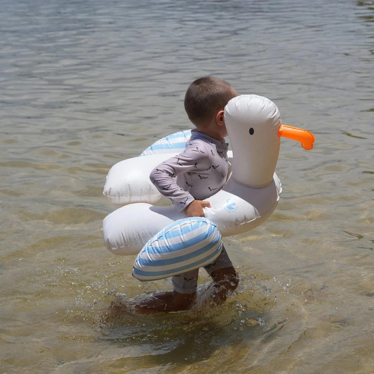 Kids Tube Pool Ring - Sammy the Seagull Blue - Image 3
