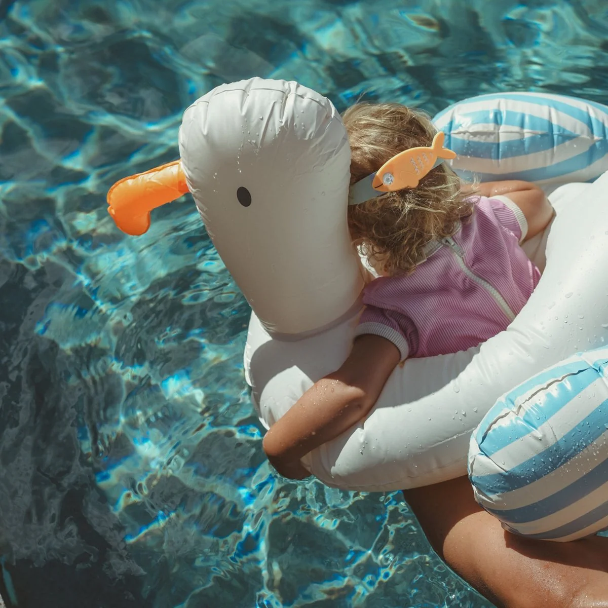 Kids Tube Pool Ring - Sammy the Seagull Blue - Image 5