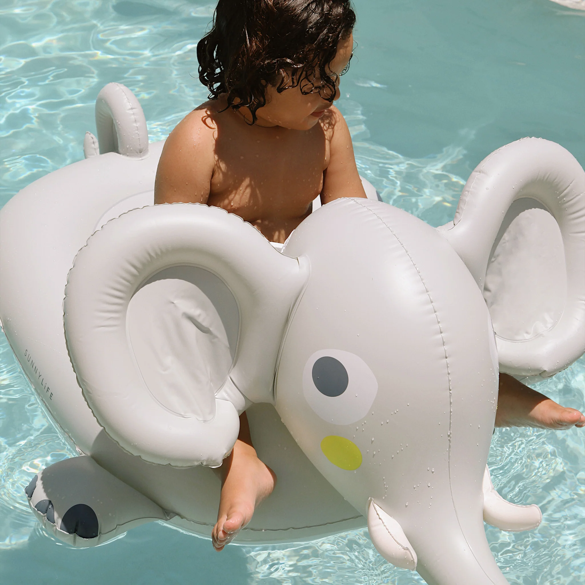 Kids Ride-On Float - Eli the Elephant Grey - Image 3