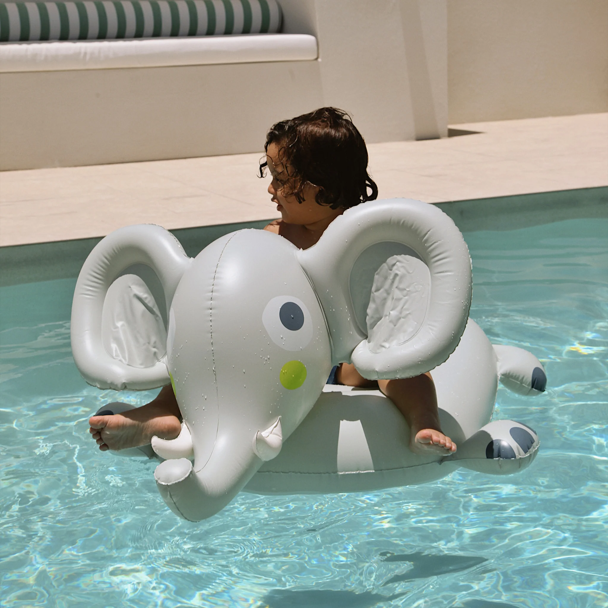 Kids Ride-On Float - Eli the Elephant Grey - Image 5