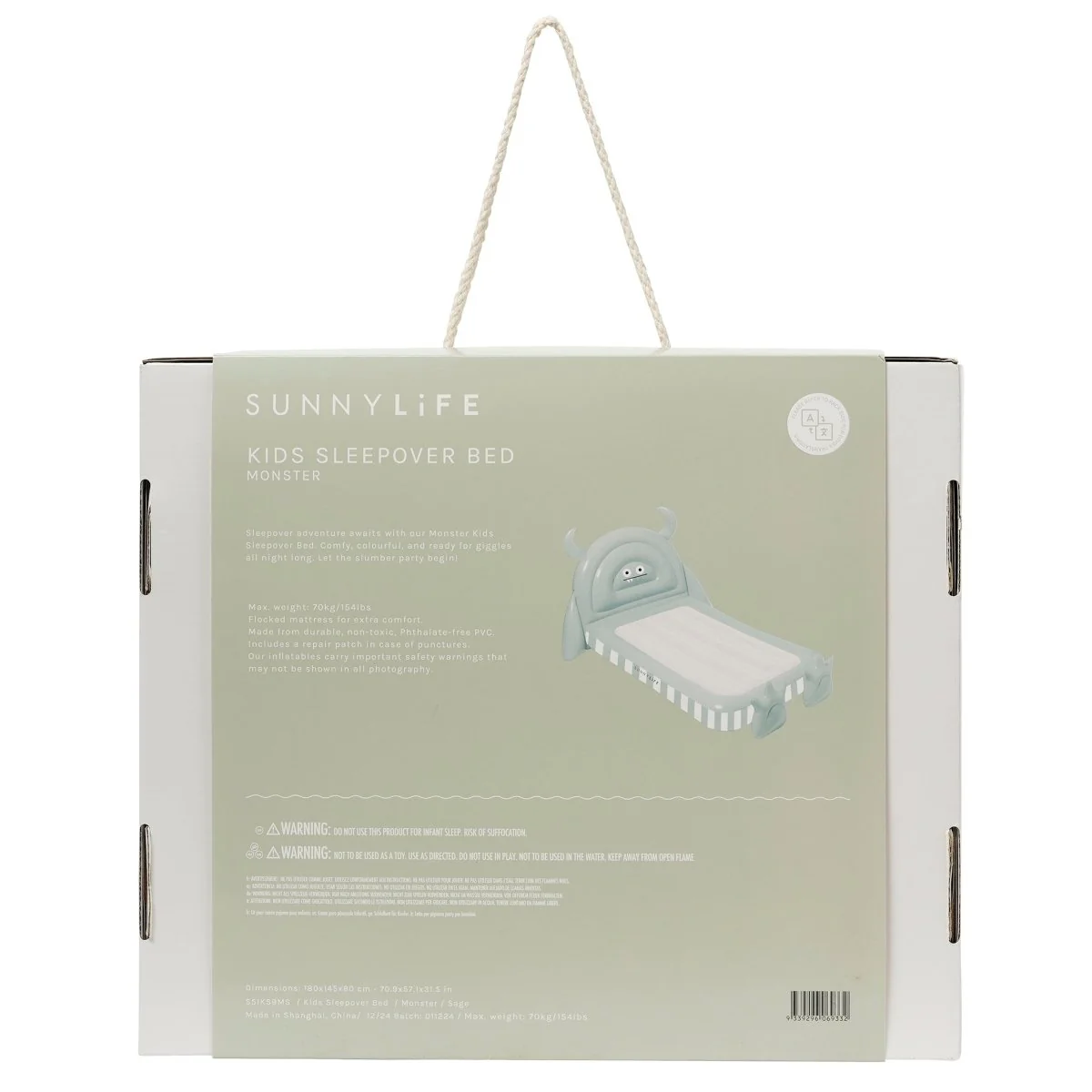 Kids Air Mattress - Monster Green - Image 13