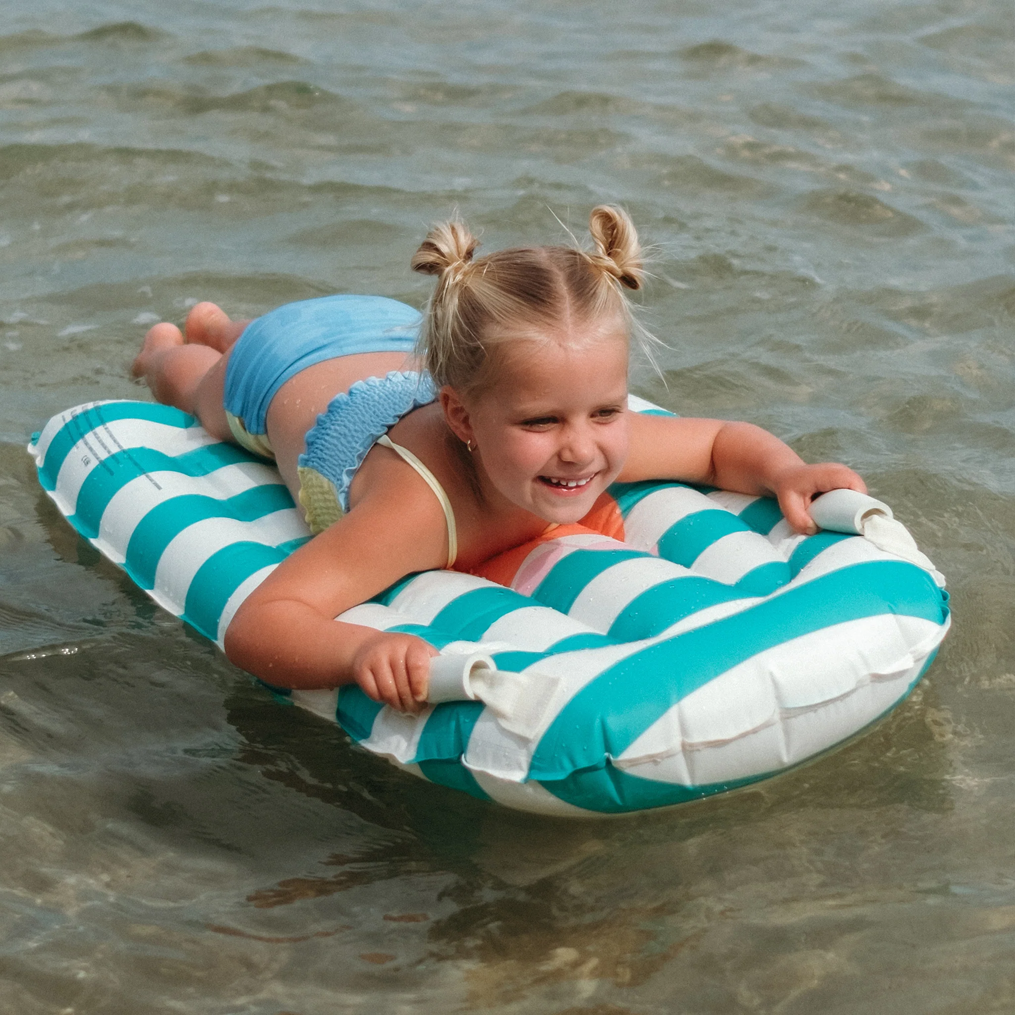 Kids Surf Mat - Poppy the Peach Green Stripe - Image 3