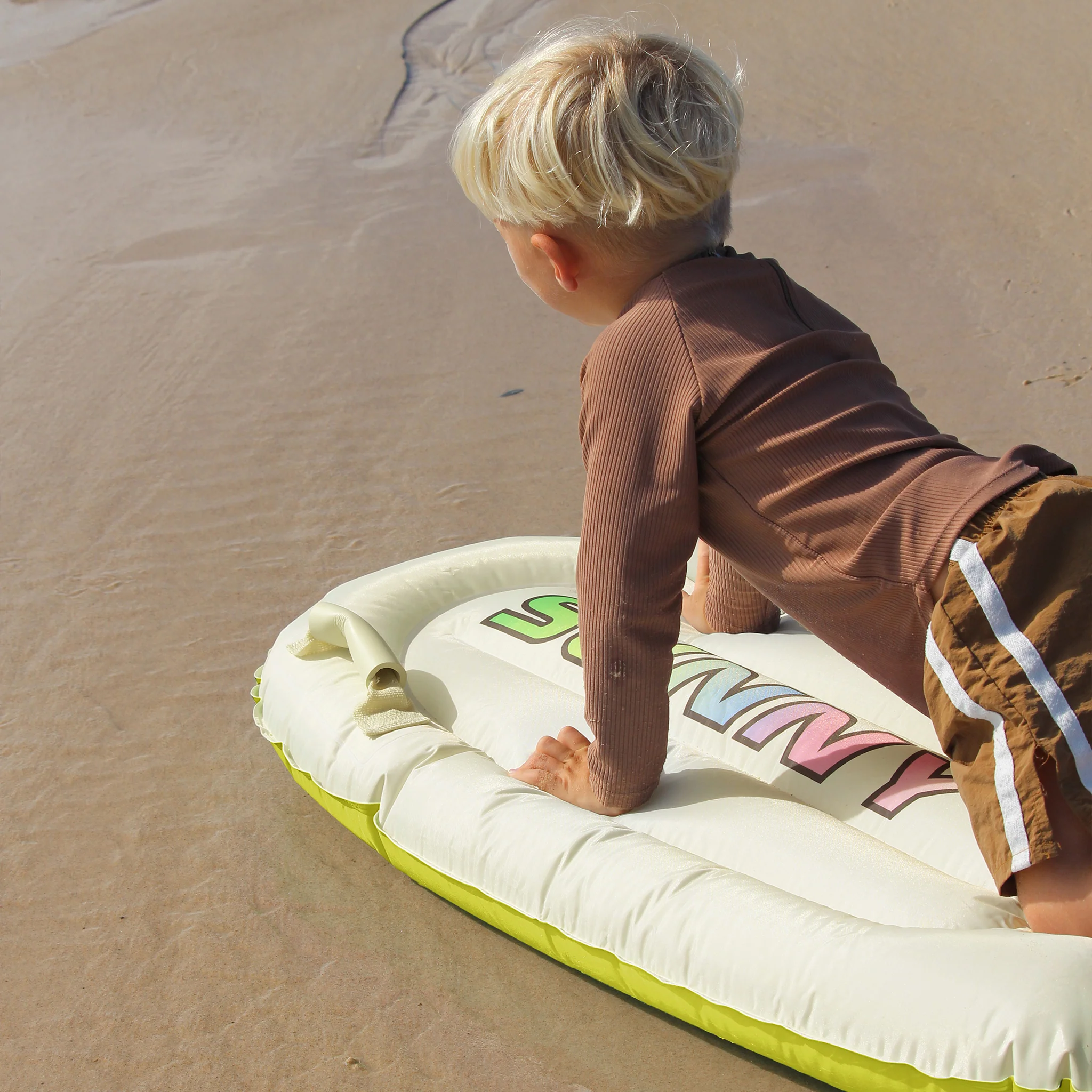 Kids Surf Mat - Cream and Yellow - Image 5