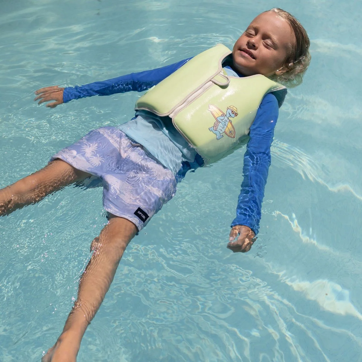 Kids Swim Vest 3-6 - Shred Turtle Green - Image 3