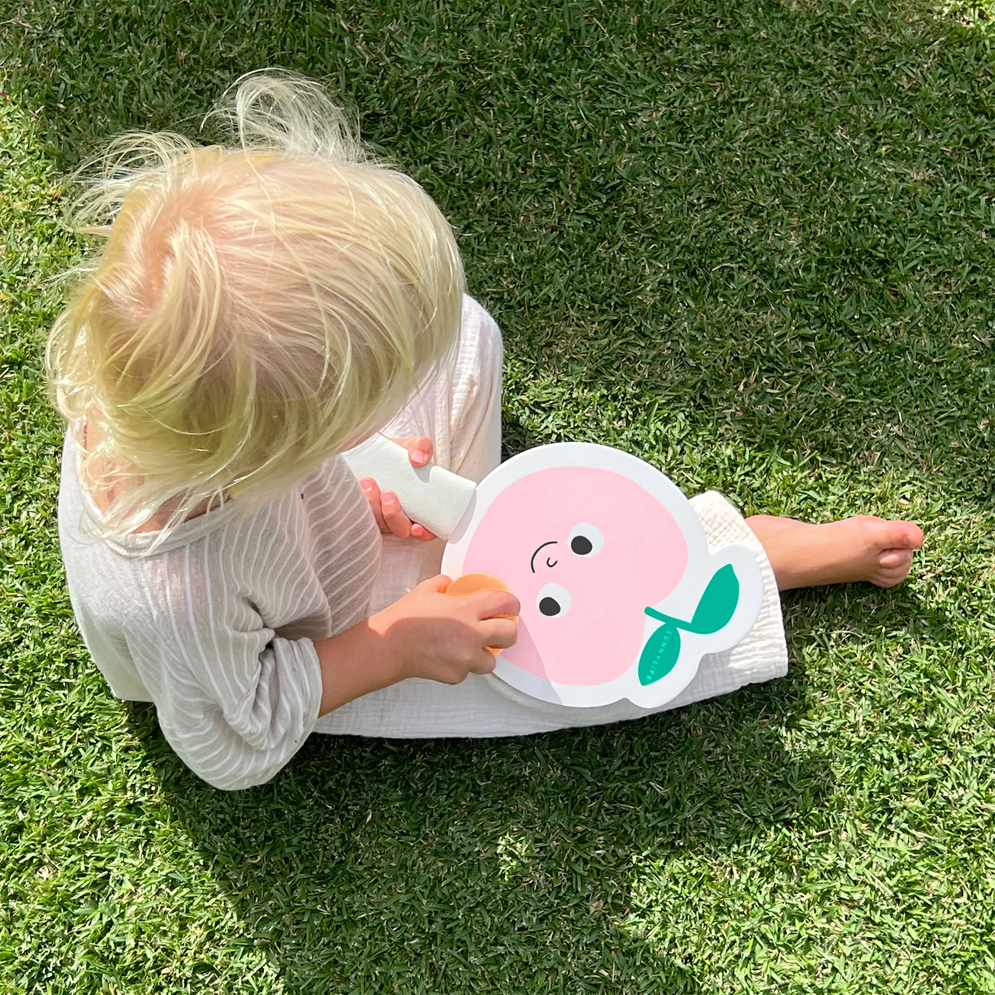 Kids Velcro Beach Bats - Poppy the Peach Multi - Image 4