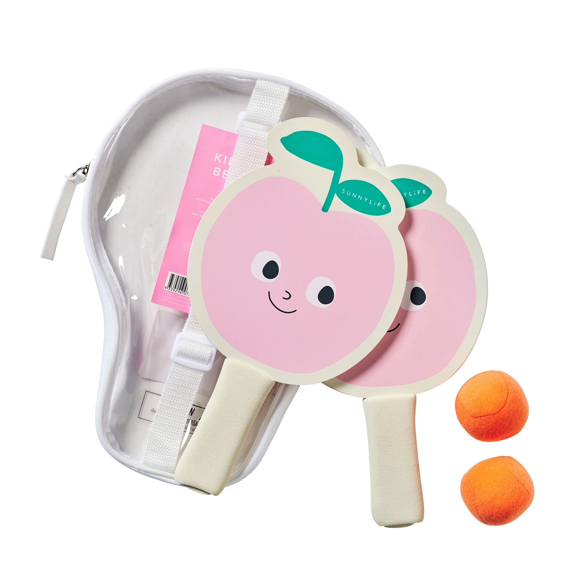 Kids Velcro Beach Bats - Poppy the Peach Multi - Image 5