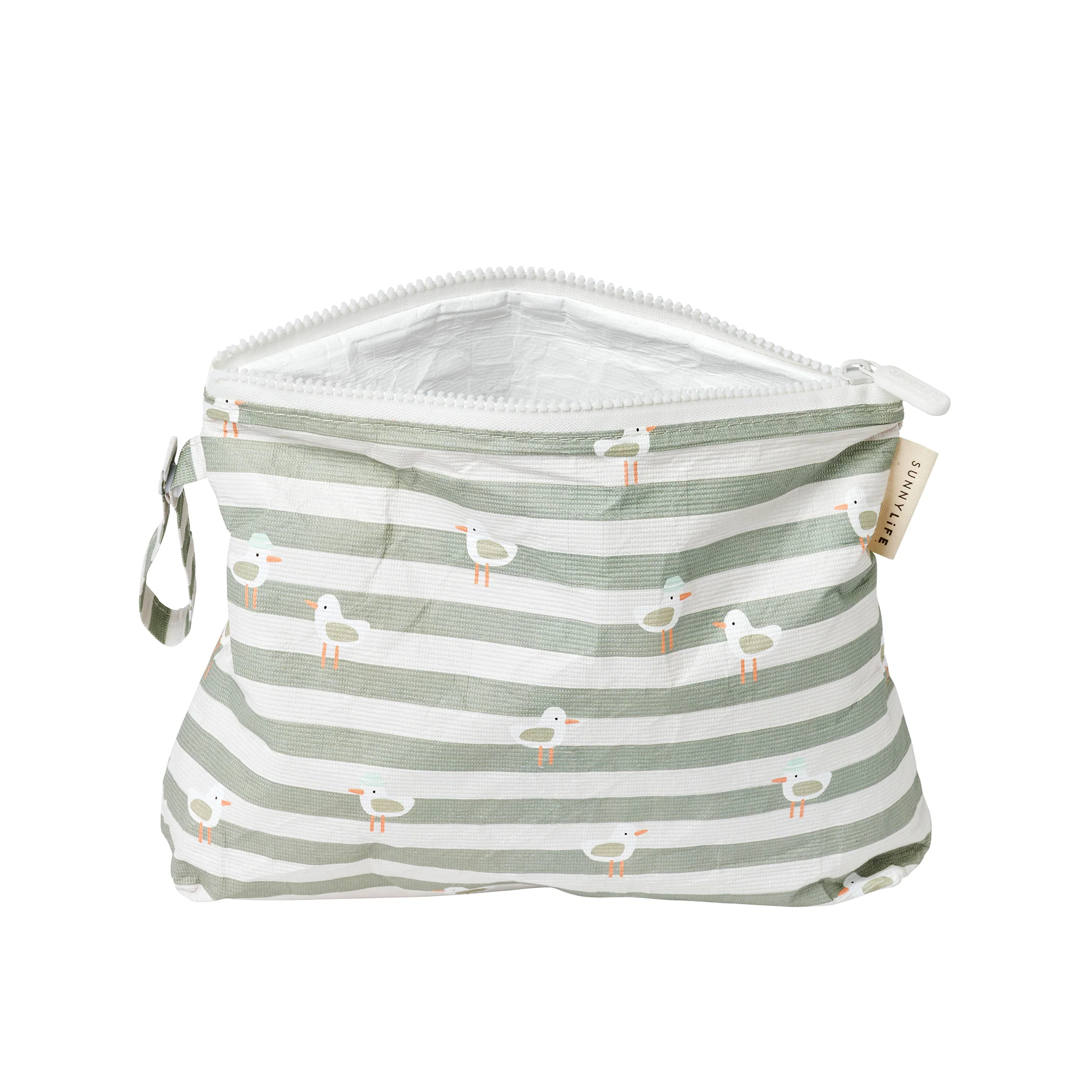 Kids Wet Bag - Sammy the Seagull Green Stripe - Image 6