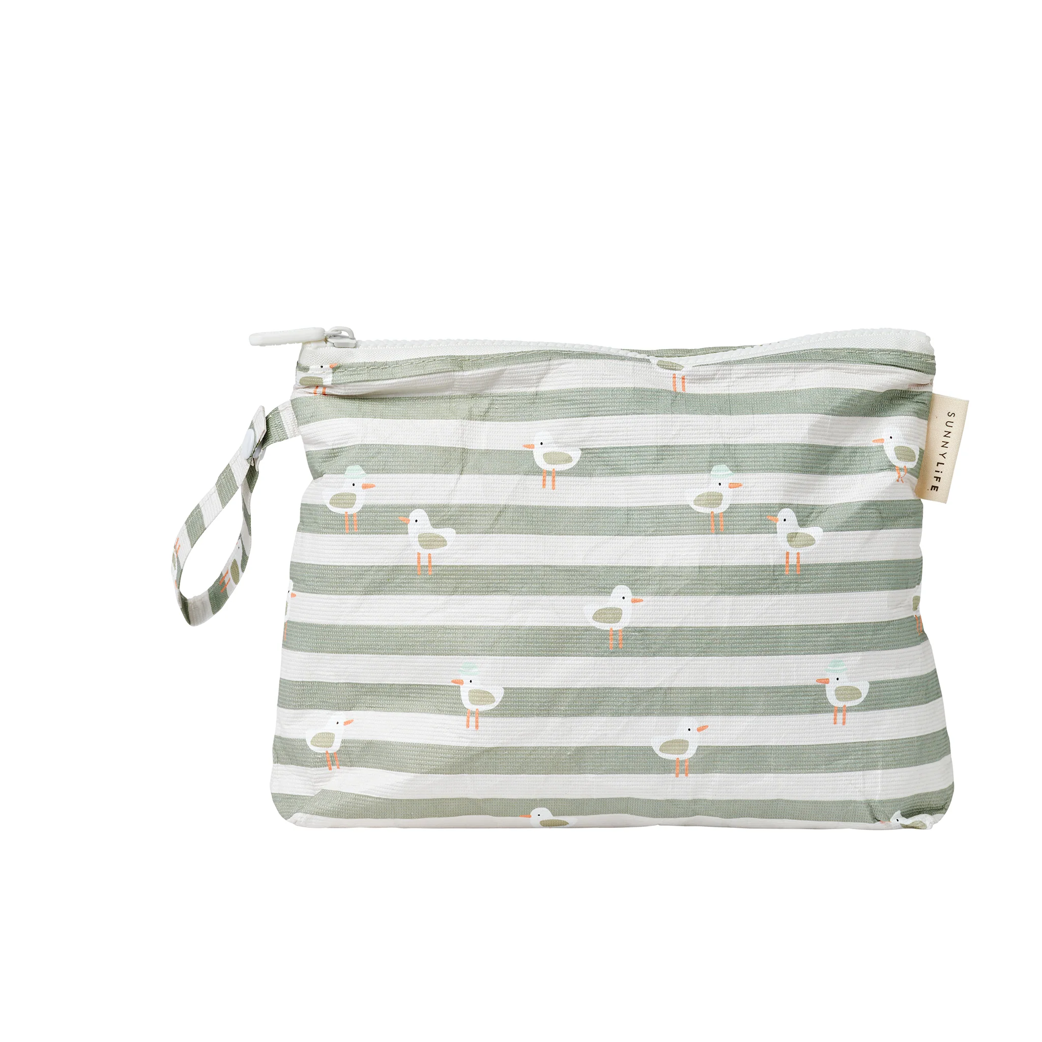 Kids Wet Bag - Sammy the Seagull Green Stripe - Image 7