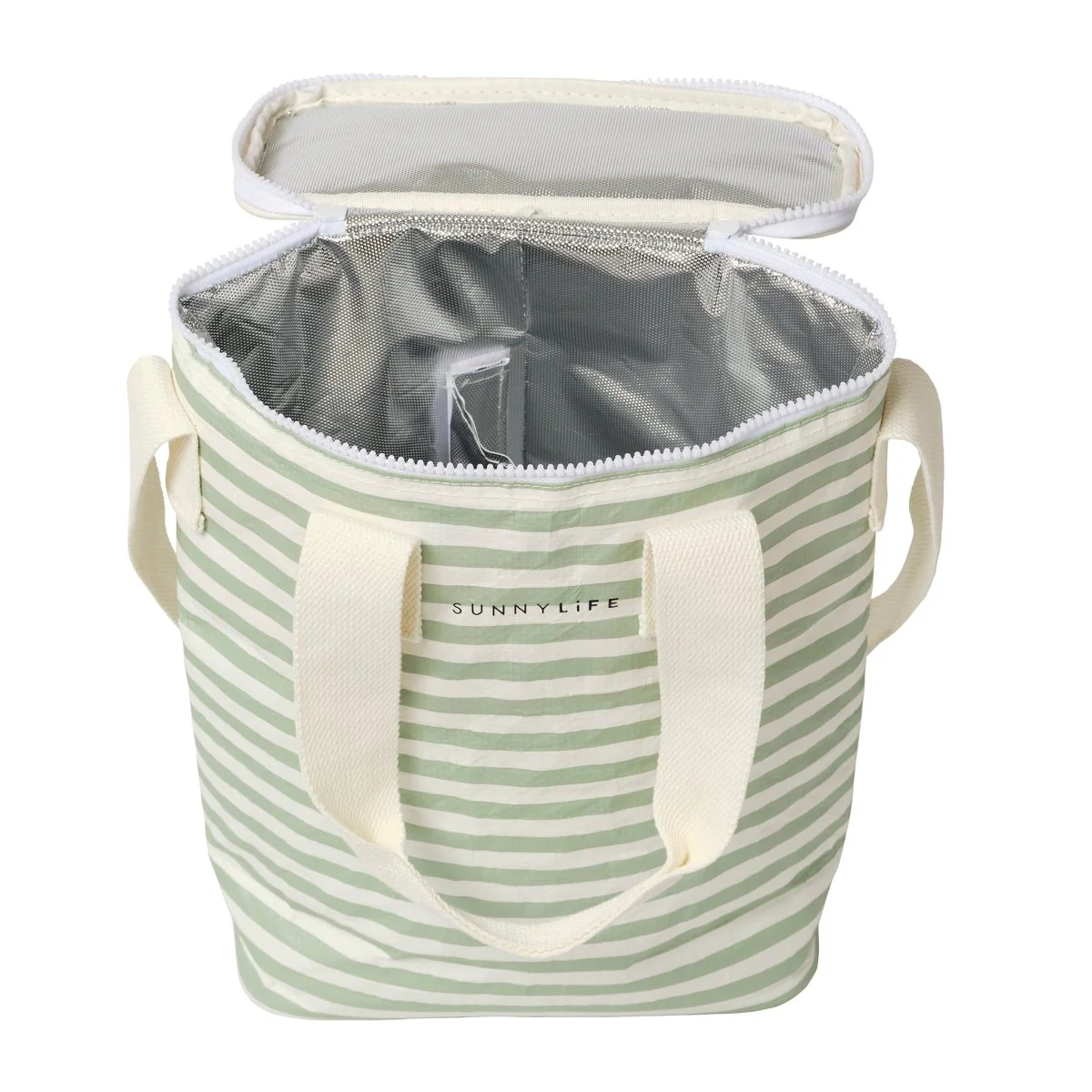 Light Cooler Drinks Bag - La Palma Sage Stripe - Image 4