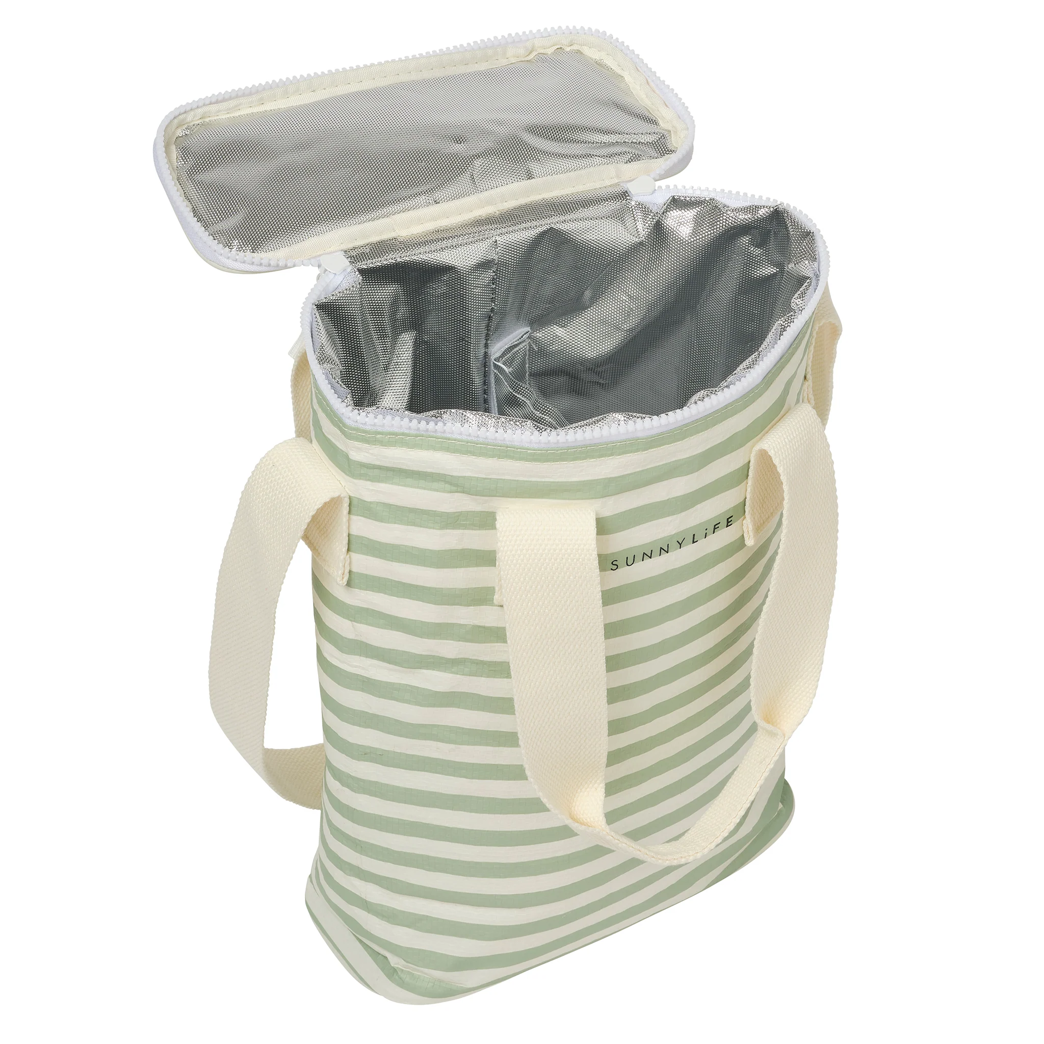 Light Cooler Drinks Bag - Sea Sage Stripe - Image 4