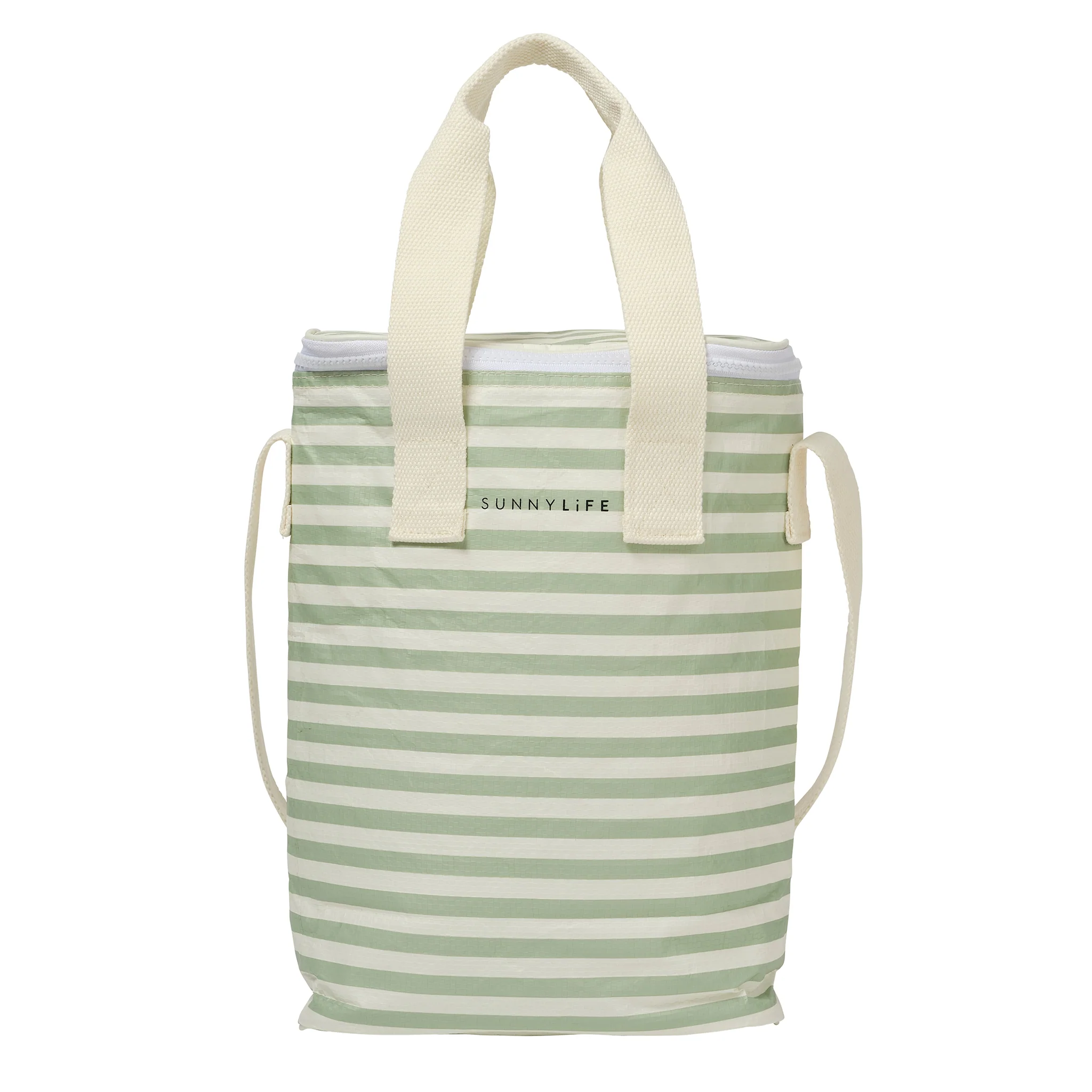 Light Cooler Drinks Bag - Sea Sage Stripe - Image 5