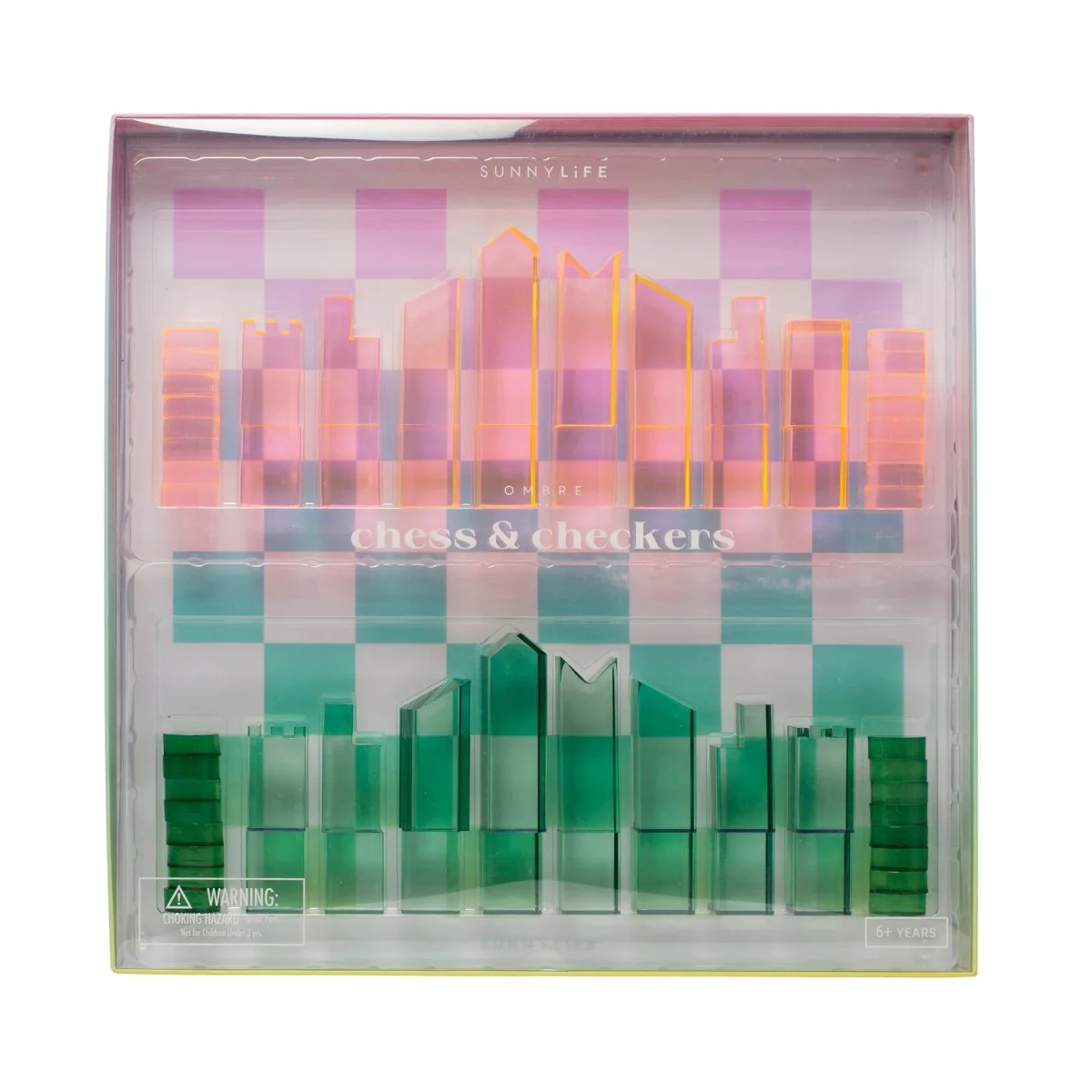 Lucite Chess & Checkers - Ombre - Image 12