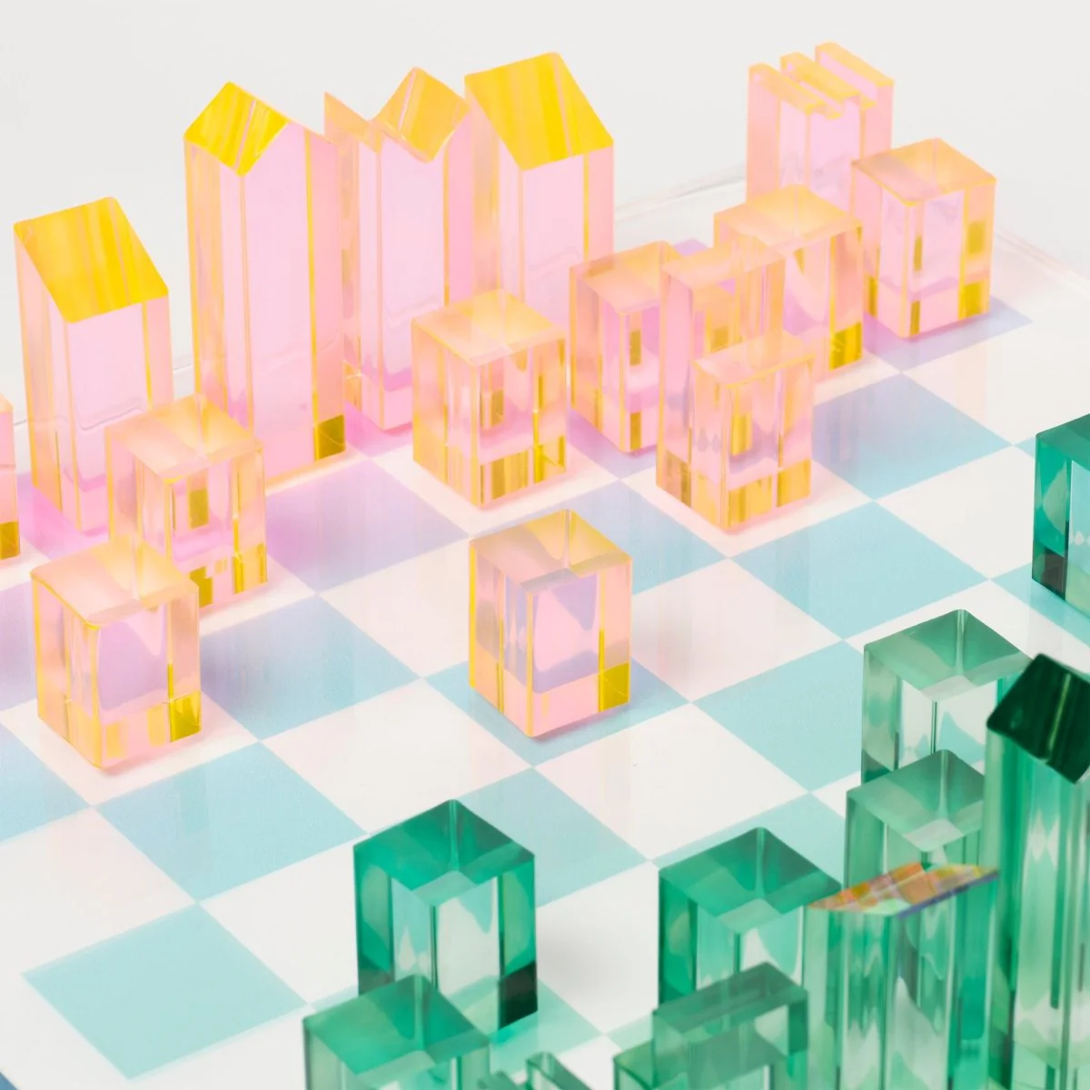 Lucite Chess & Checkers - Ombre - Image 4