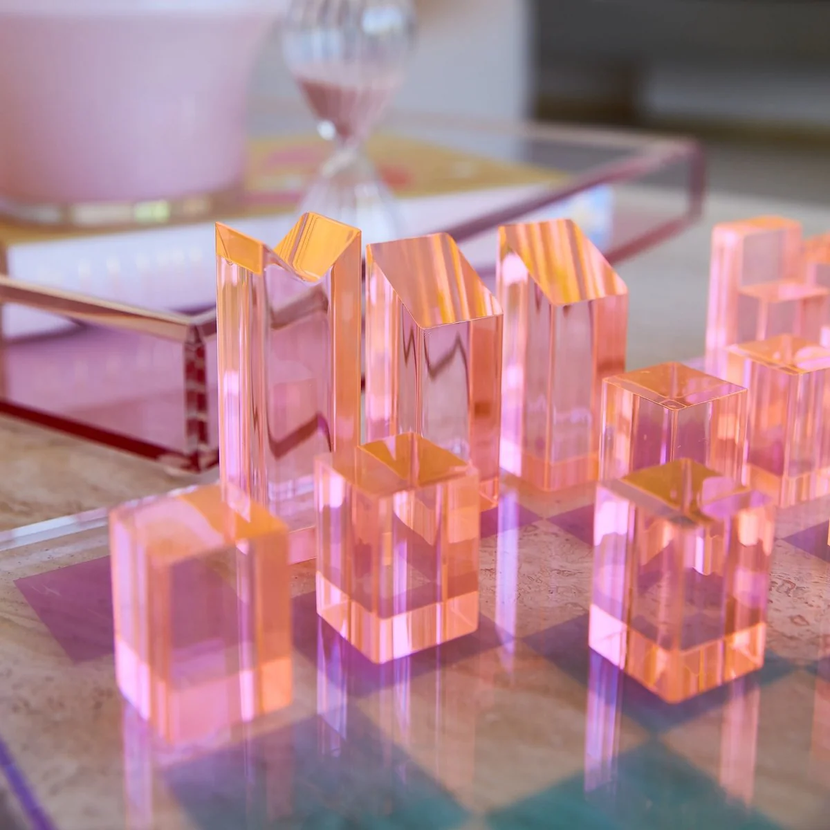 Lucite Chess & Checkers - Ombre - Image 7
