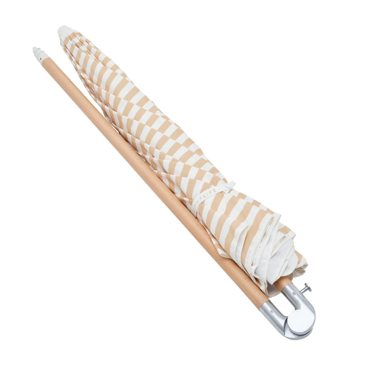 Luxe Beach Umbrella - Butternut Stripe - Image 5