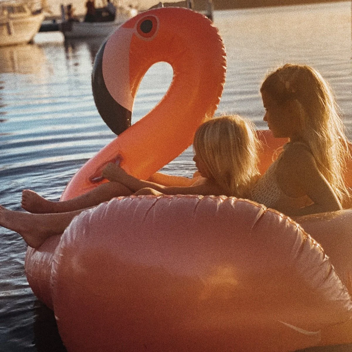 Luxe Ride-On Flamingo Float - Rose Gold - Image 3
