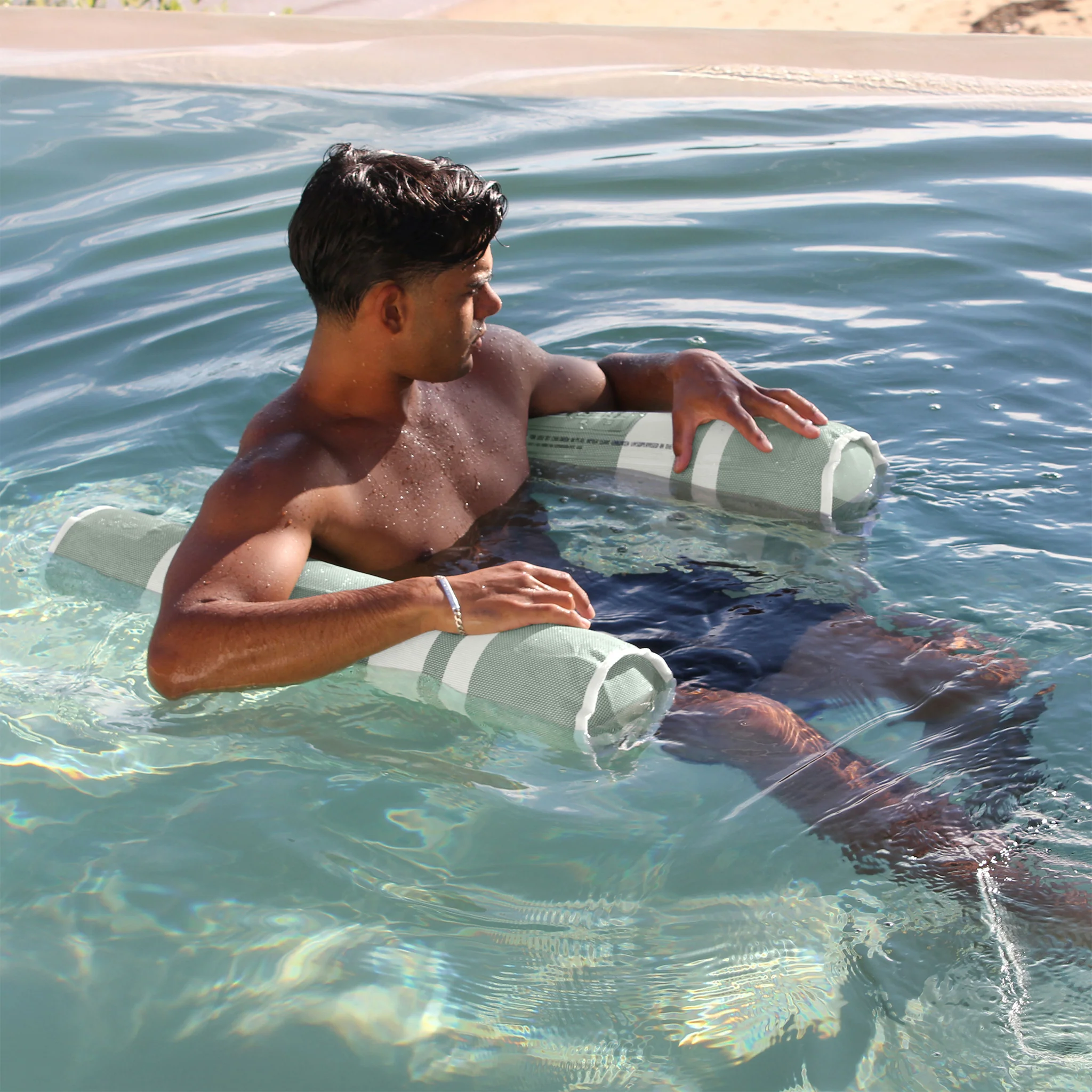Mesh Hammock Float - Seagrass Seagrass Stripe - Image 3