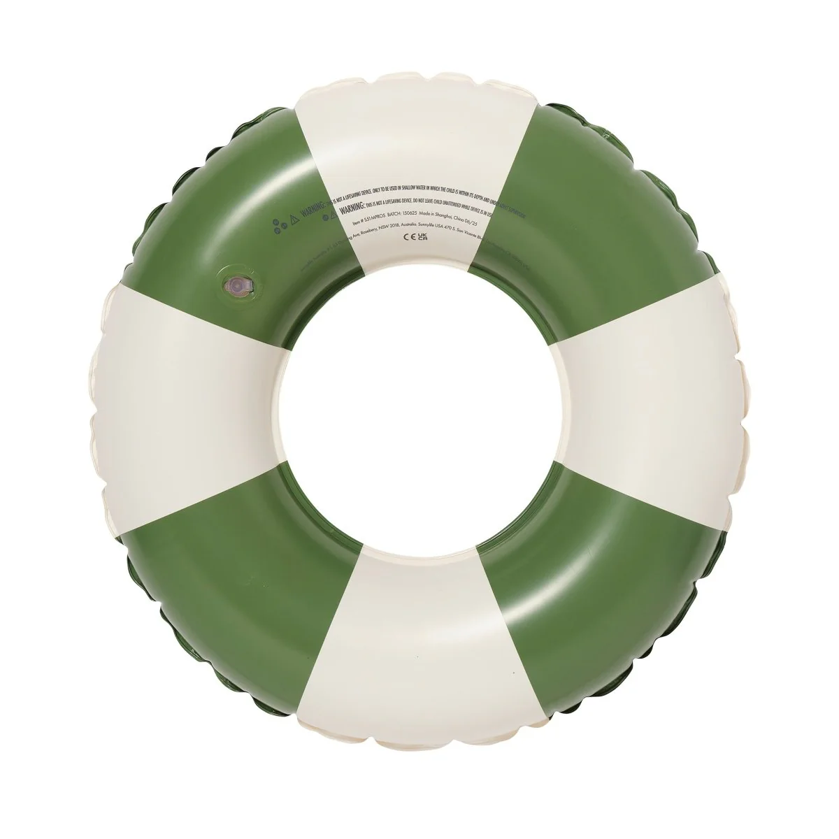 Mini Tube Pool Ring - Olive Stripe - Image 9
