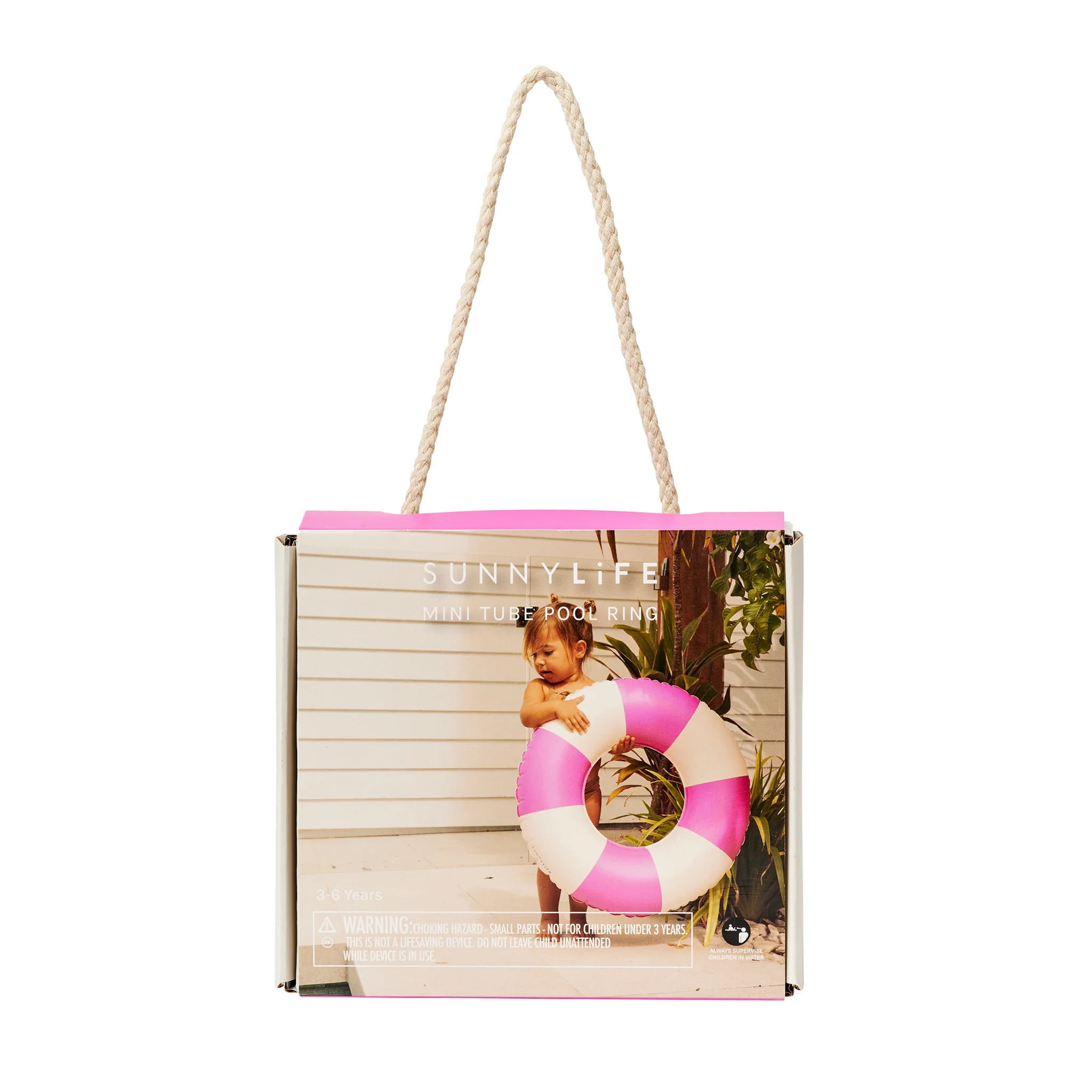 Mini Tube Pool Ring - Pool Party Magenta Stripe - Image 8