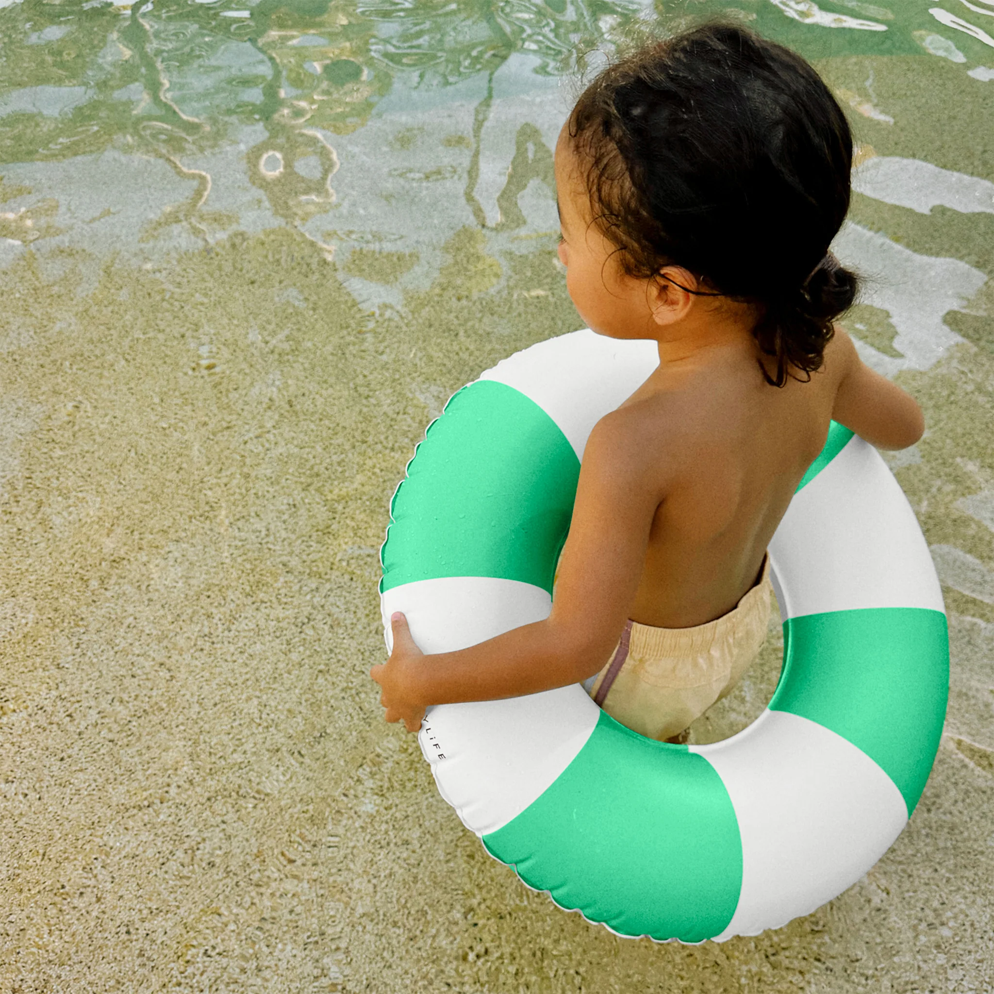 Mini Tube Pool Ring - Green Stripe - Image 5