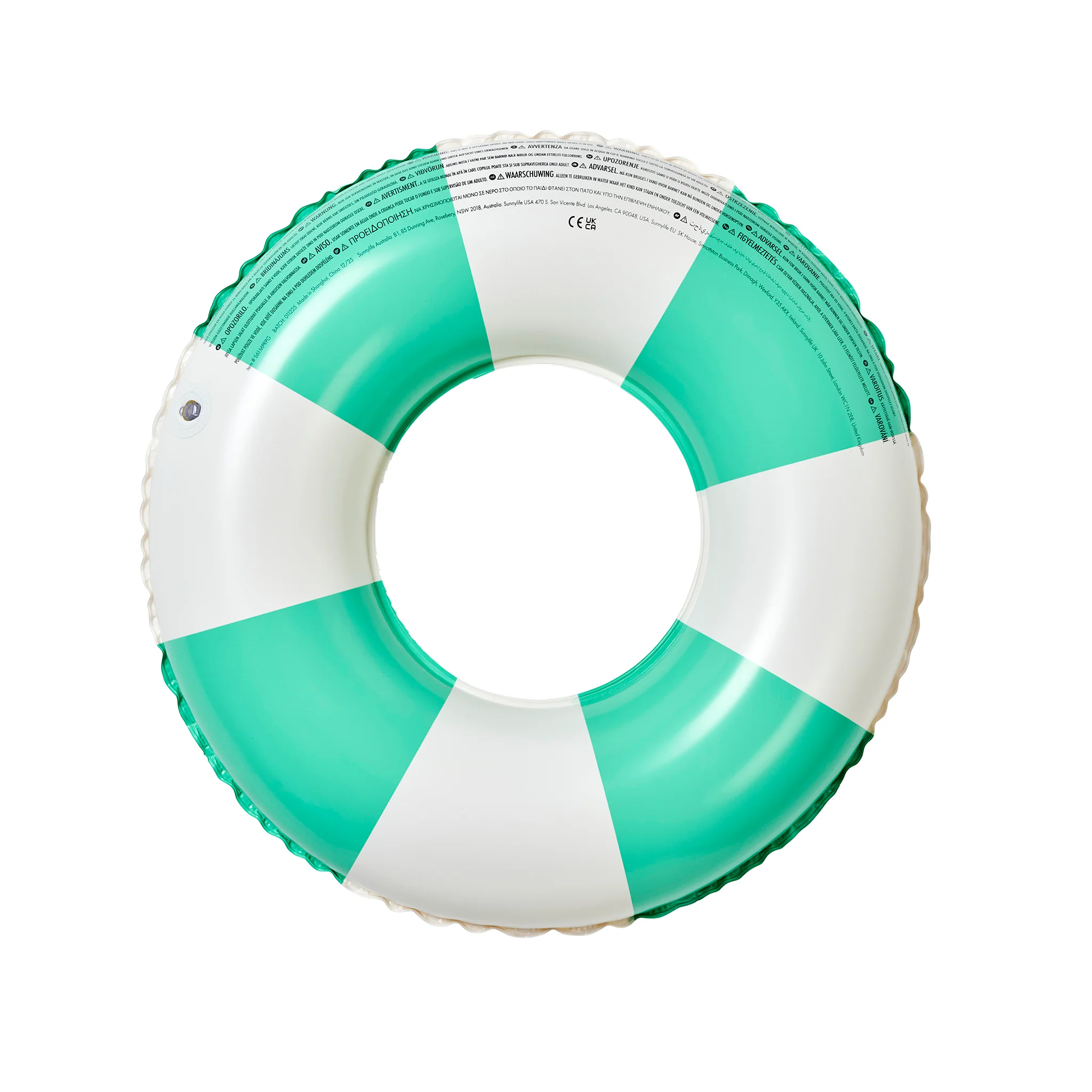 Mini Tube Pool Ring - Green Stripe - Image 7