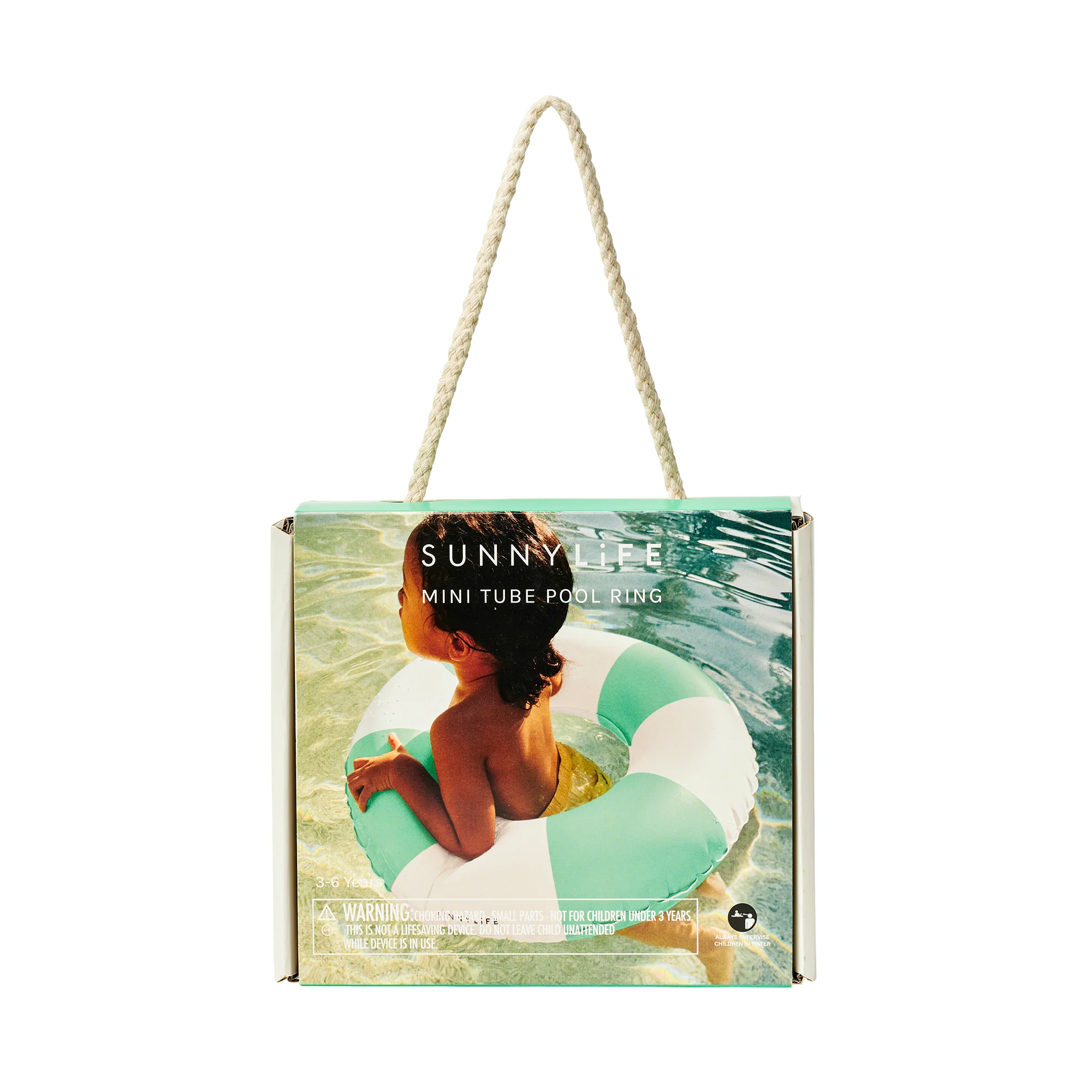 Mini Tube Pool Ring - Green Stripe - Image 8